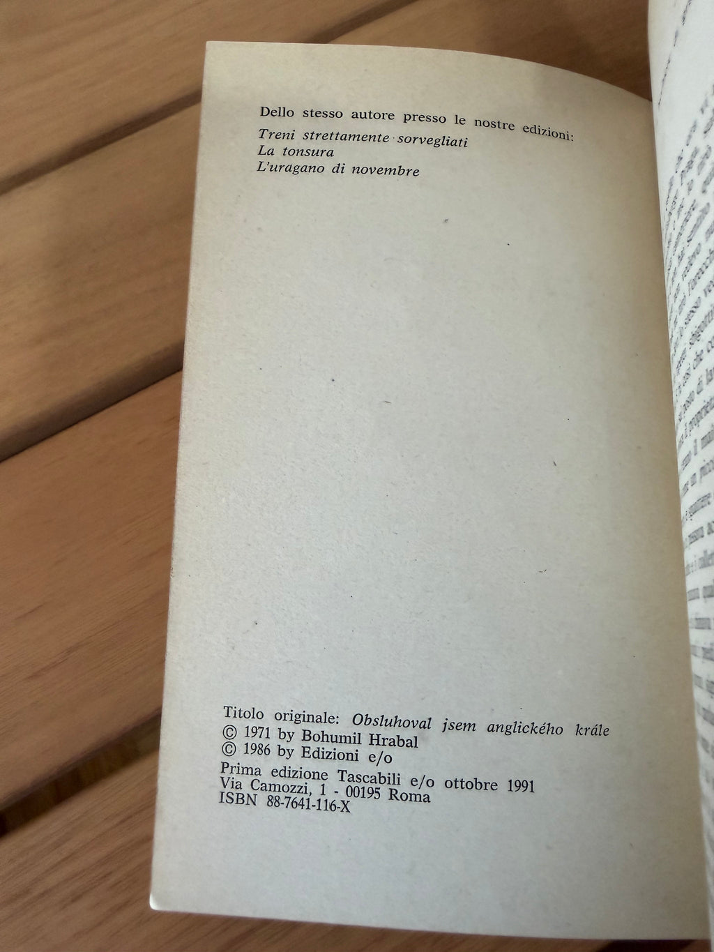 Ho servito il re d'Inghilterra - Bohumil Hrabal