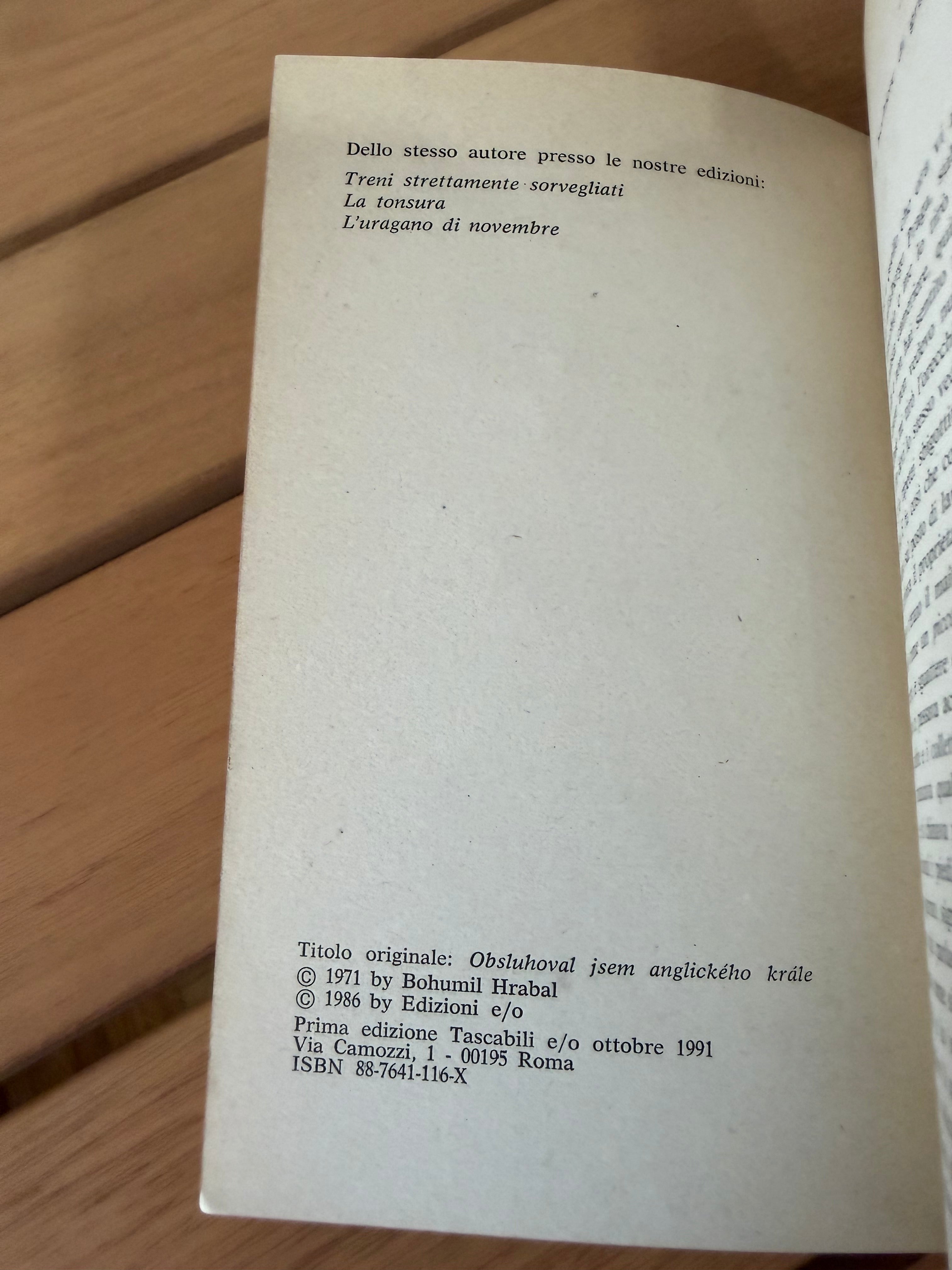 Ho servito il re d'Inghilterra - Bohumil Hrabal