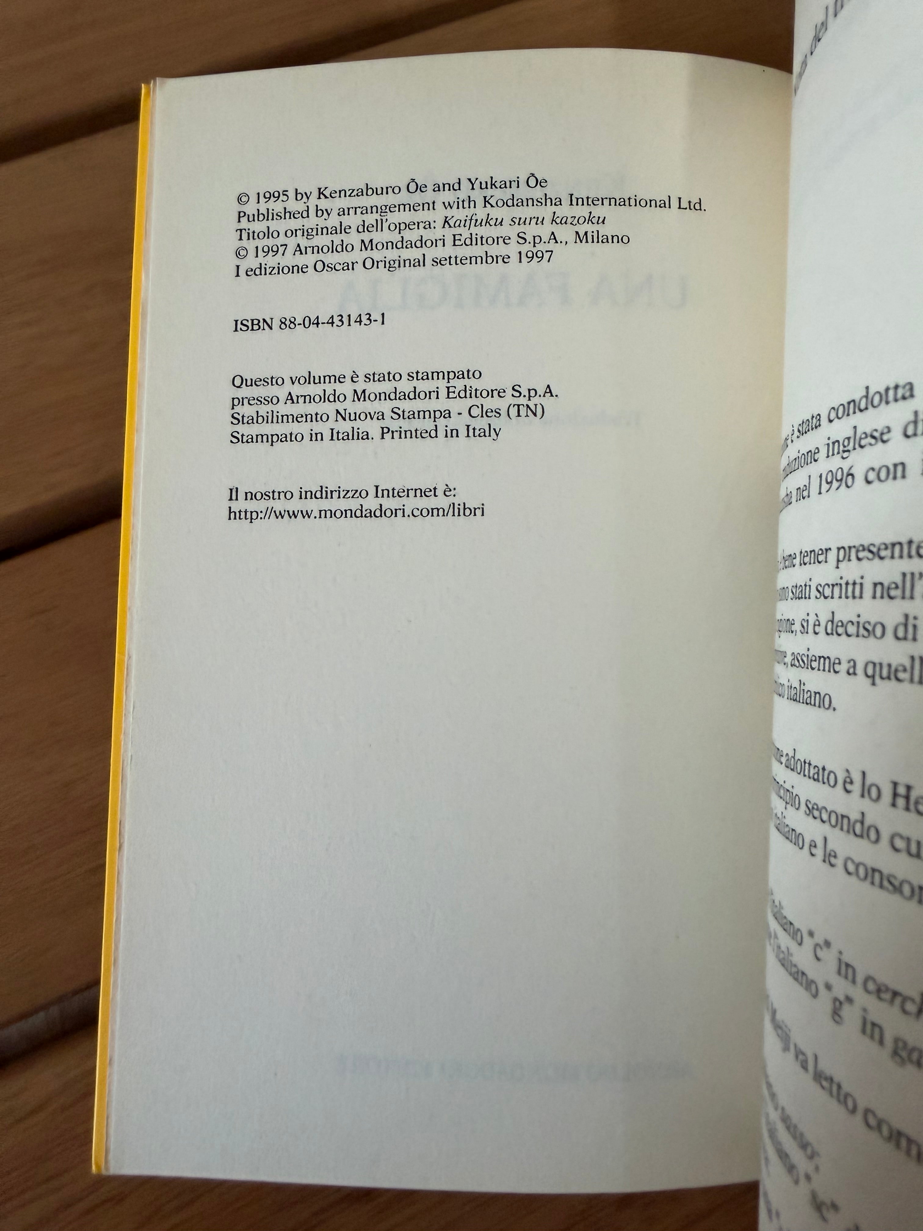 Una famiglia - Kenzaburo Oe