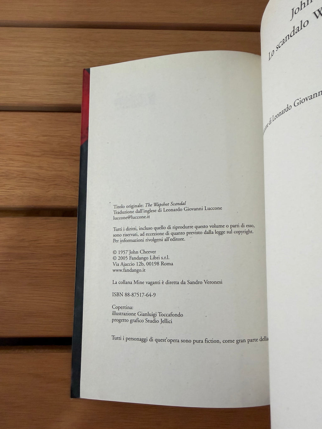 Lo scandalo Whapshot - John Cheever
