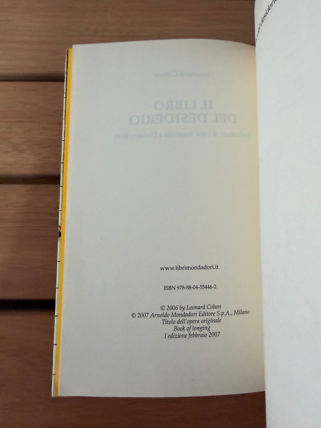 Il libro del desiderio - Leonard Cohen