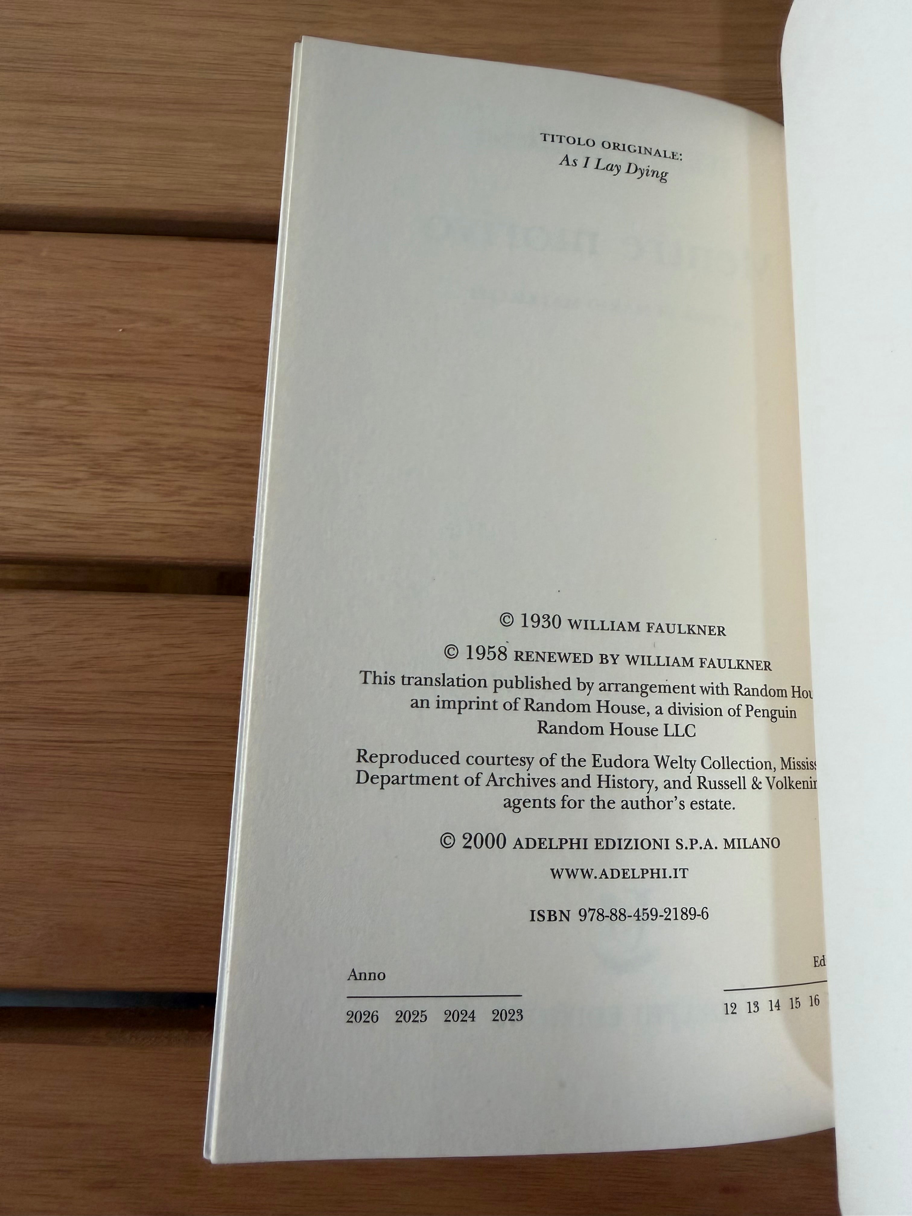 Mentre morivo - William Faulkner