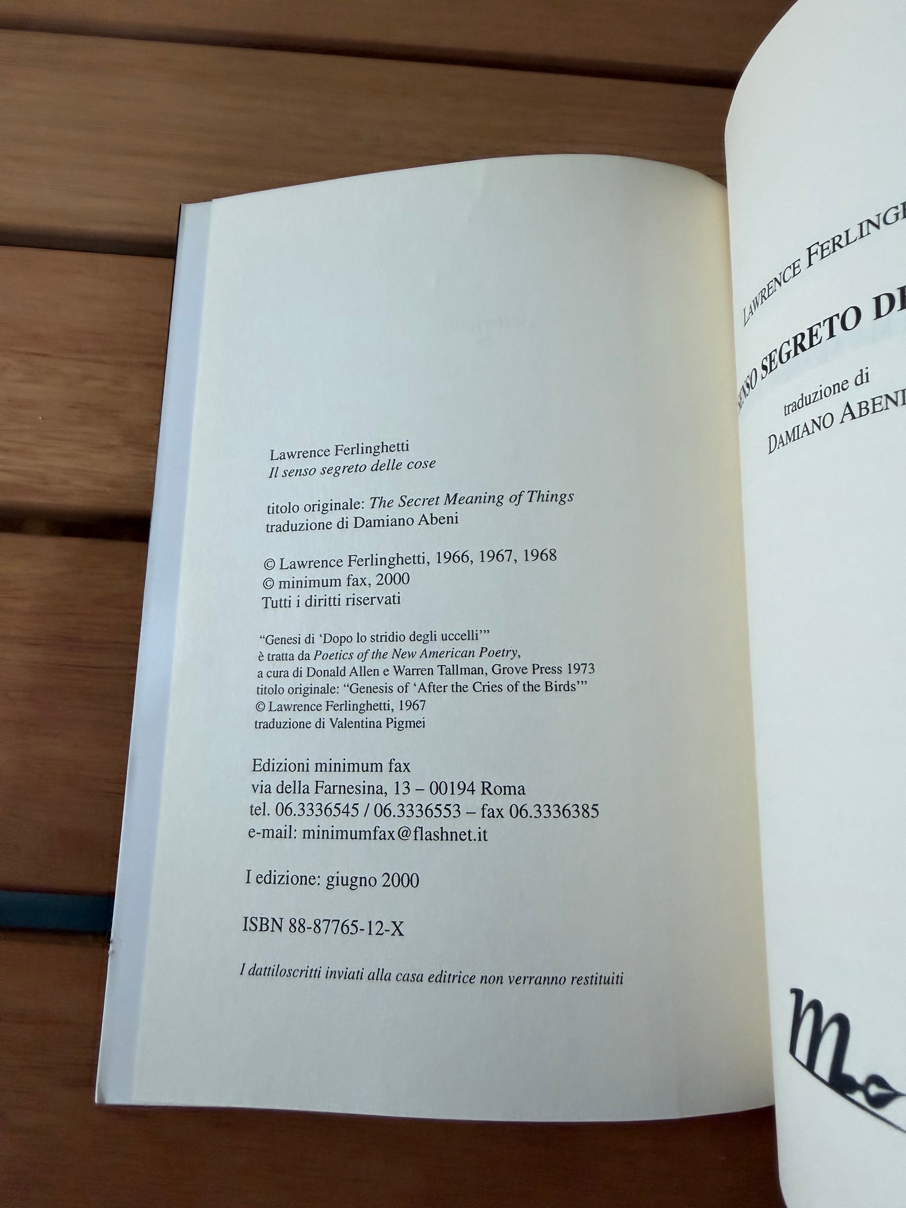 Il senso segreto delle cose - Lawrence Ferlinghetti