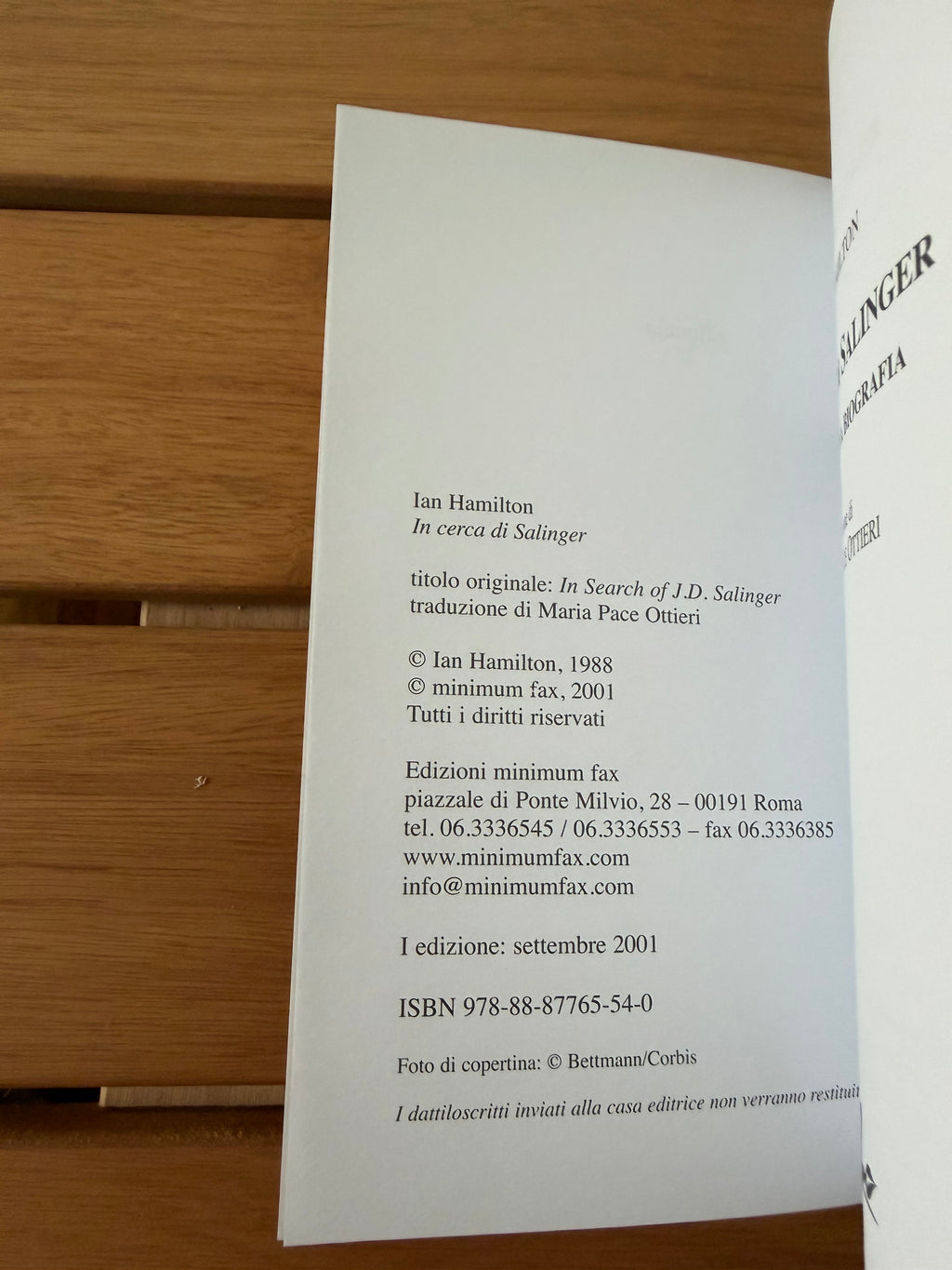 In cerca di Salinger - Storia di una biografia - Ian Hamilton