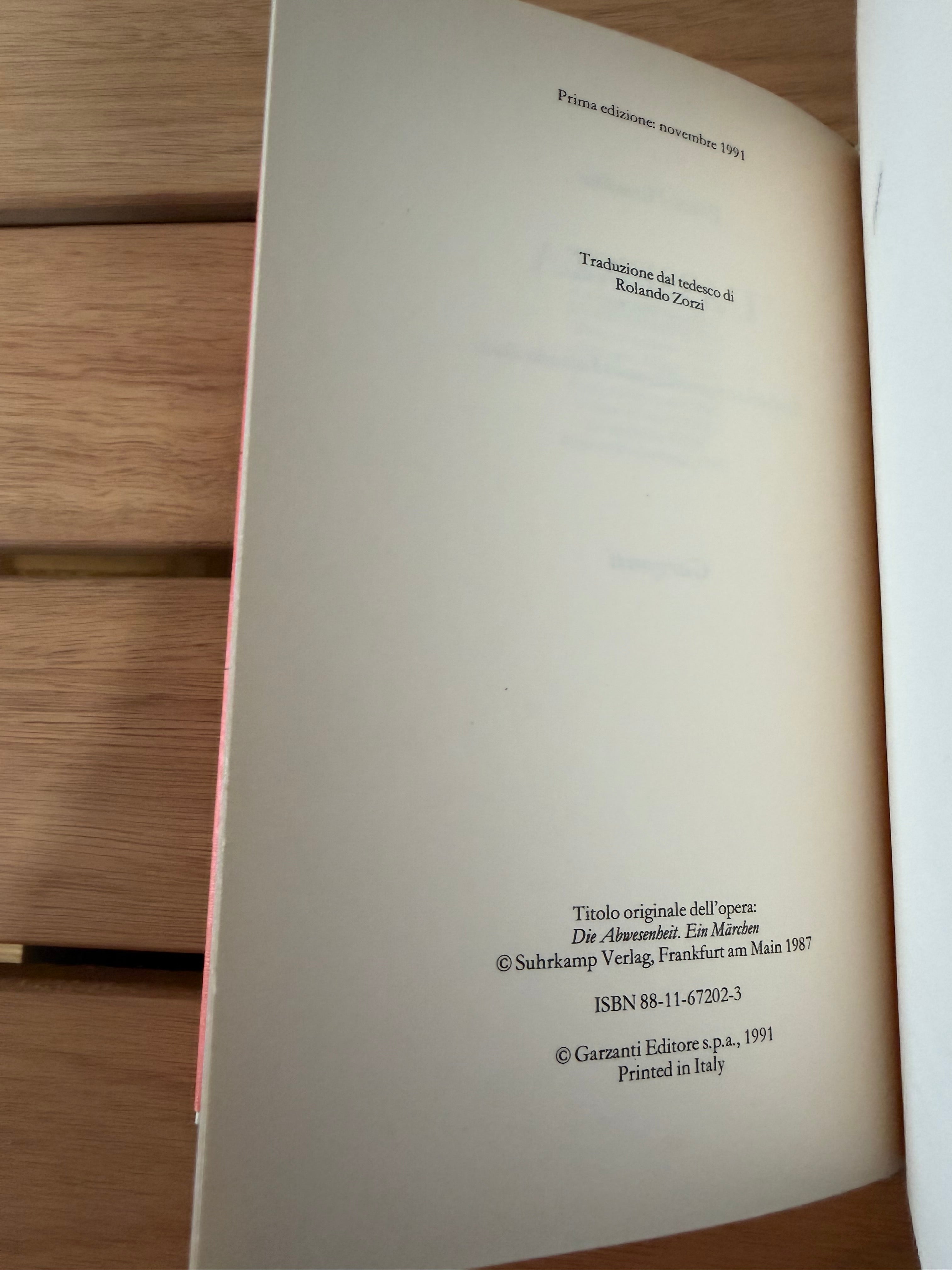 L'assenza - Una fiaba - Peter Handke