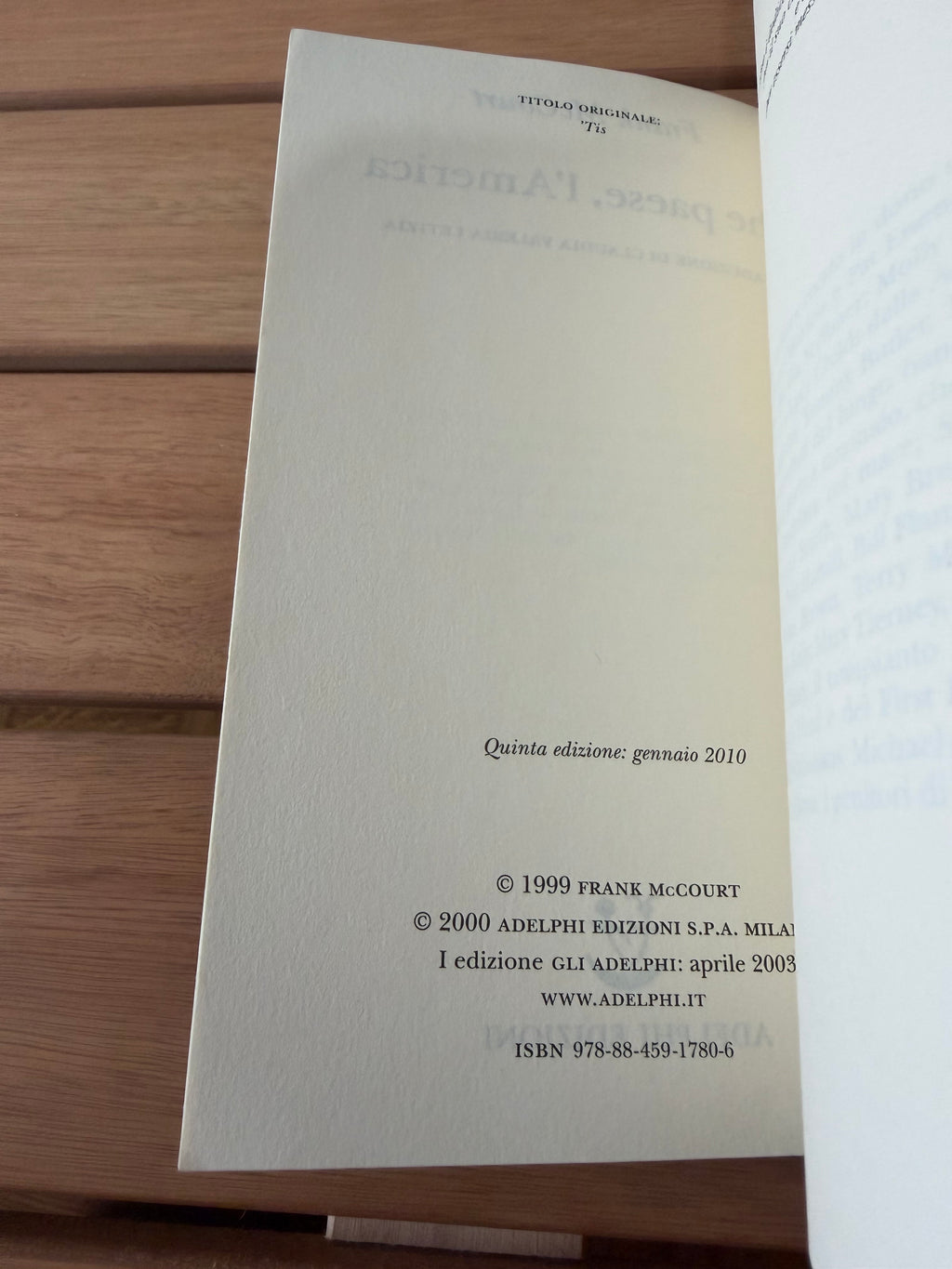 Che Paese, l'America - Frank McCourt