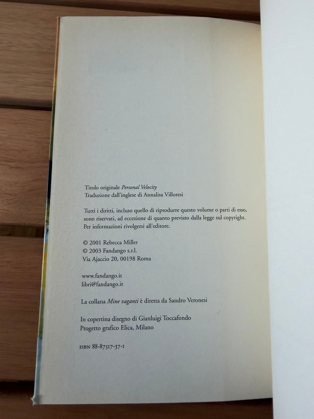 Personal velocity - Rebecca Miller
