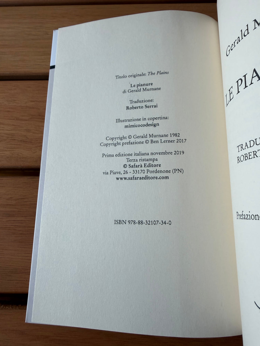 Le pianure - Gerald Murnane