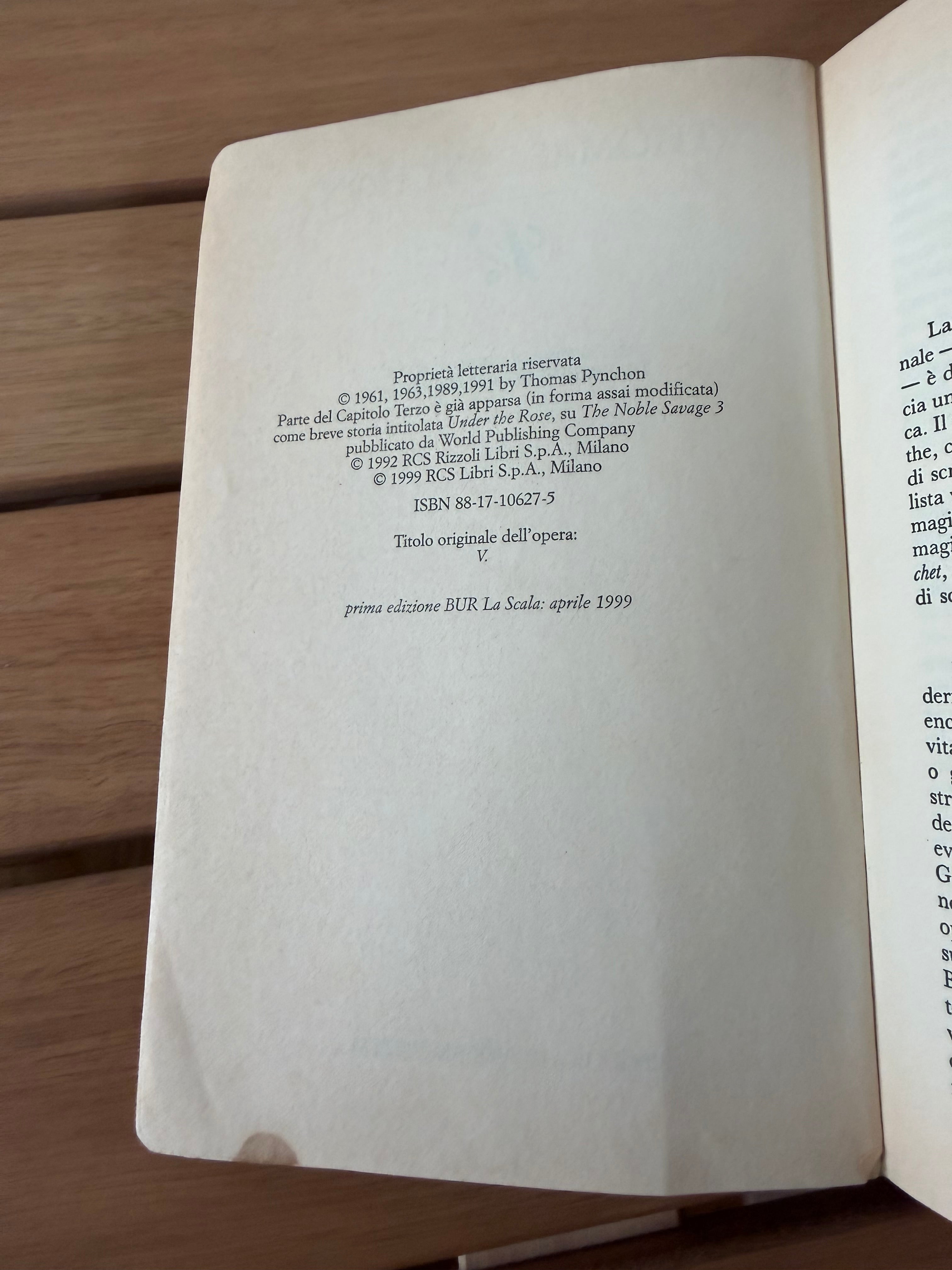 V. - Thomas Pynchon