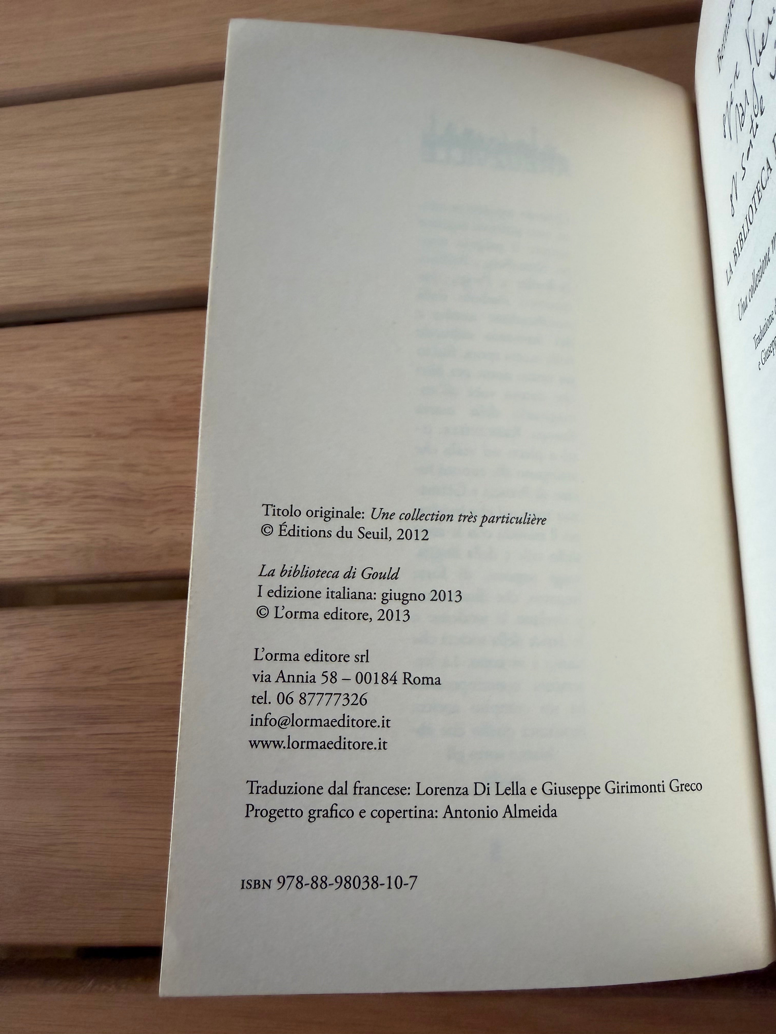 La biblioteca di Gould - Una collezione molto particolare - Bernard Quiriny [Autografato]