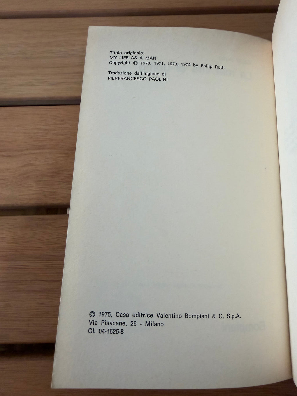La mia vita di uomo - Philip Roth
