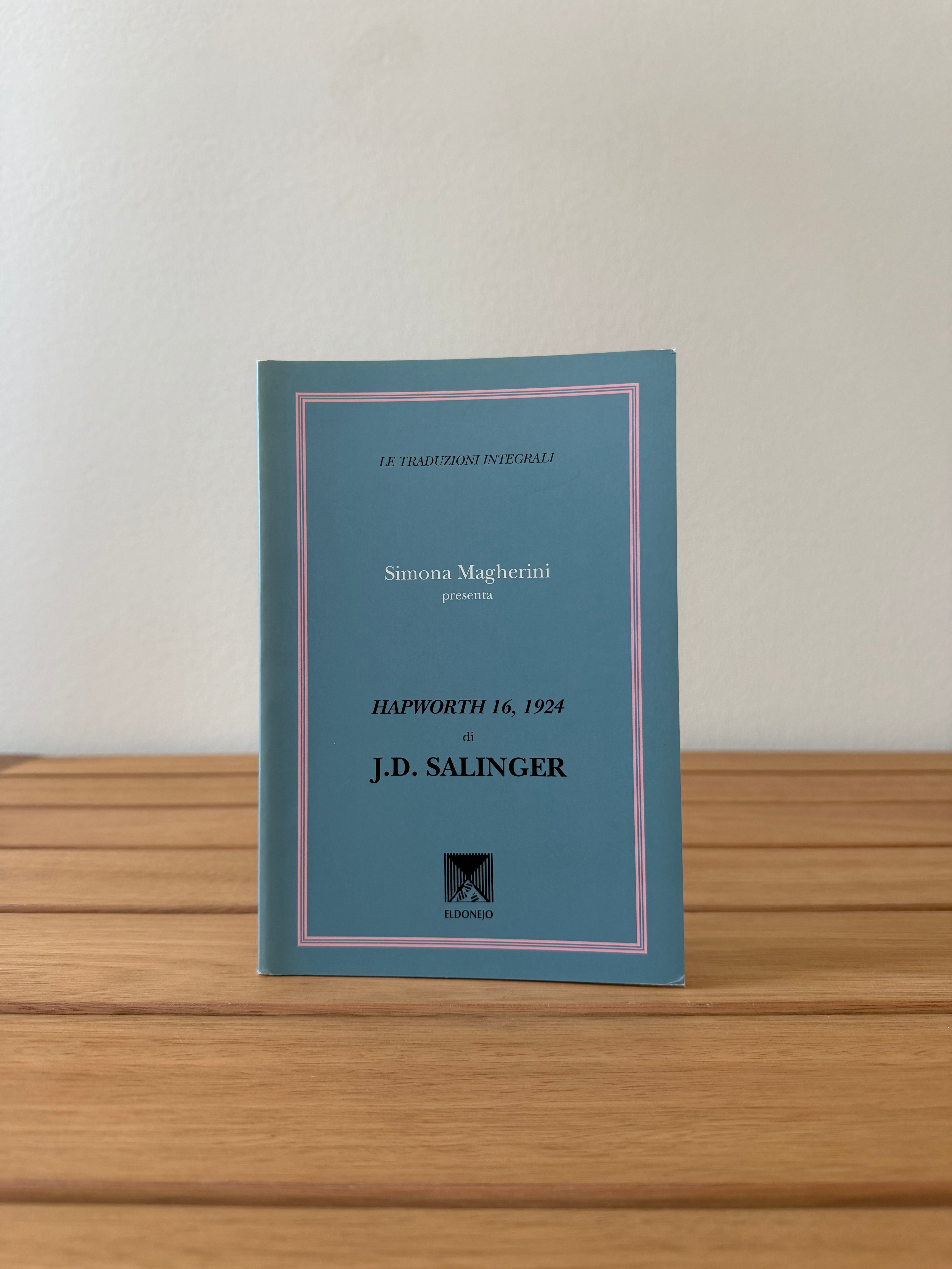 Hapworth 16, 1924 - J. D. Salinger