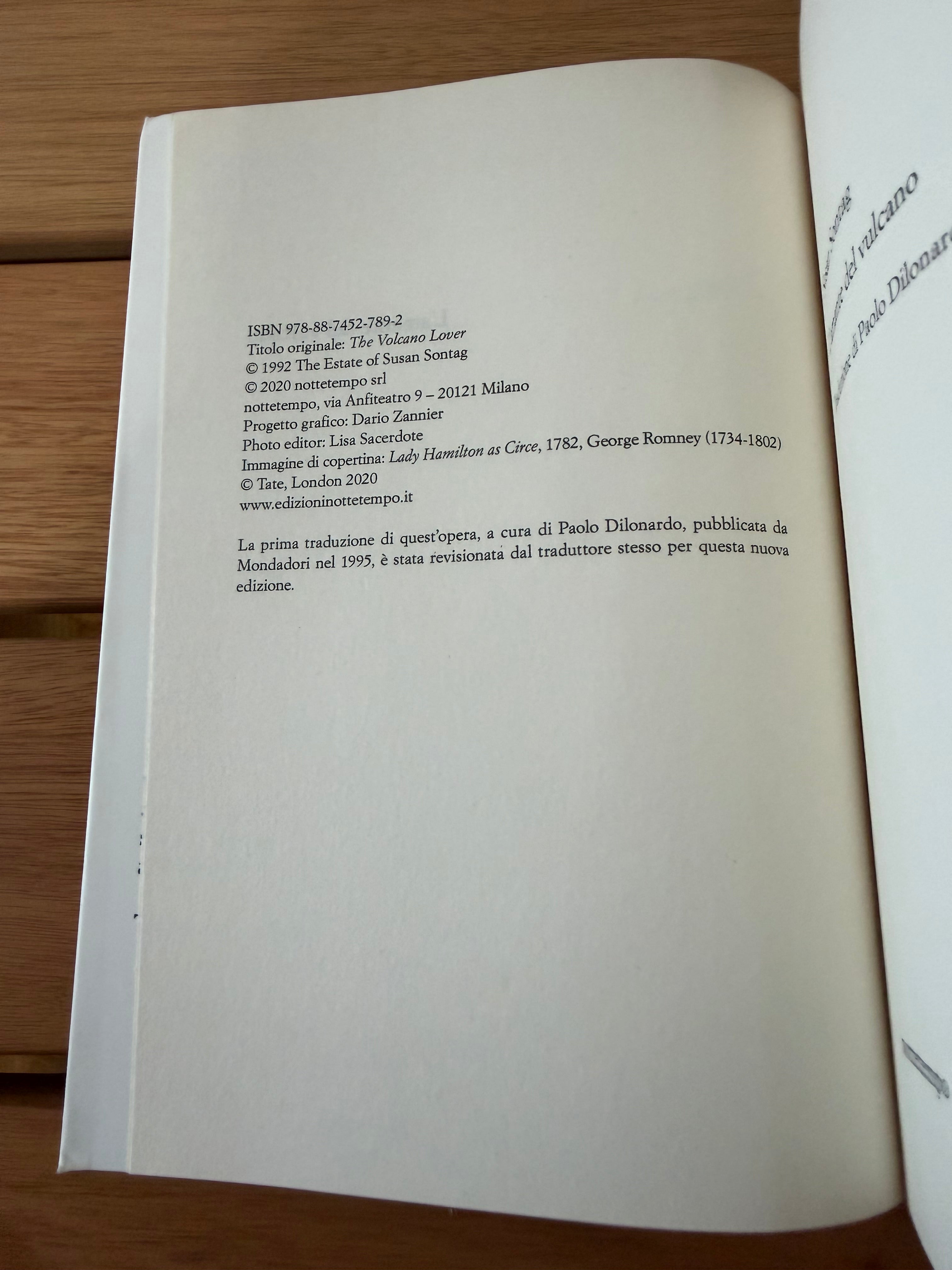 L'amante del vulcano - Susan Sontag