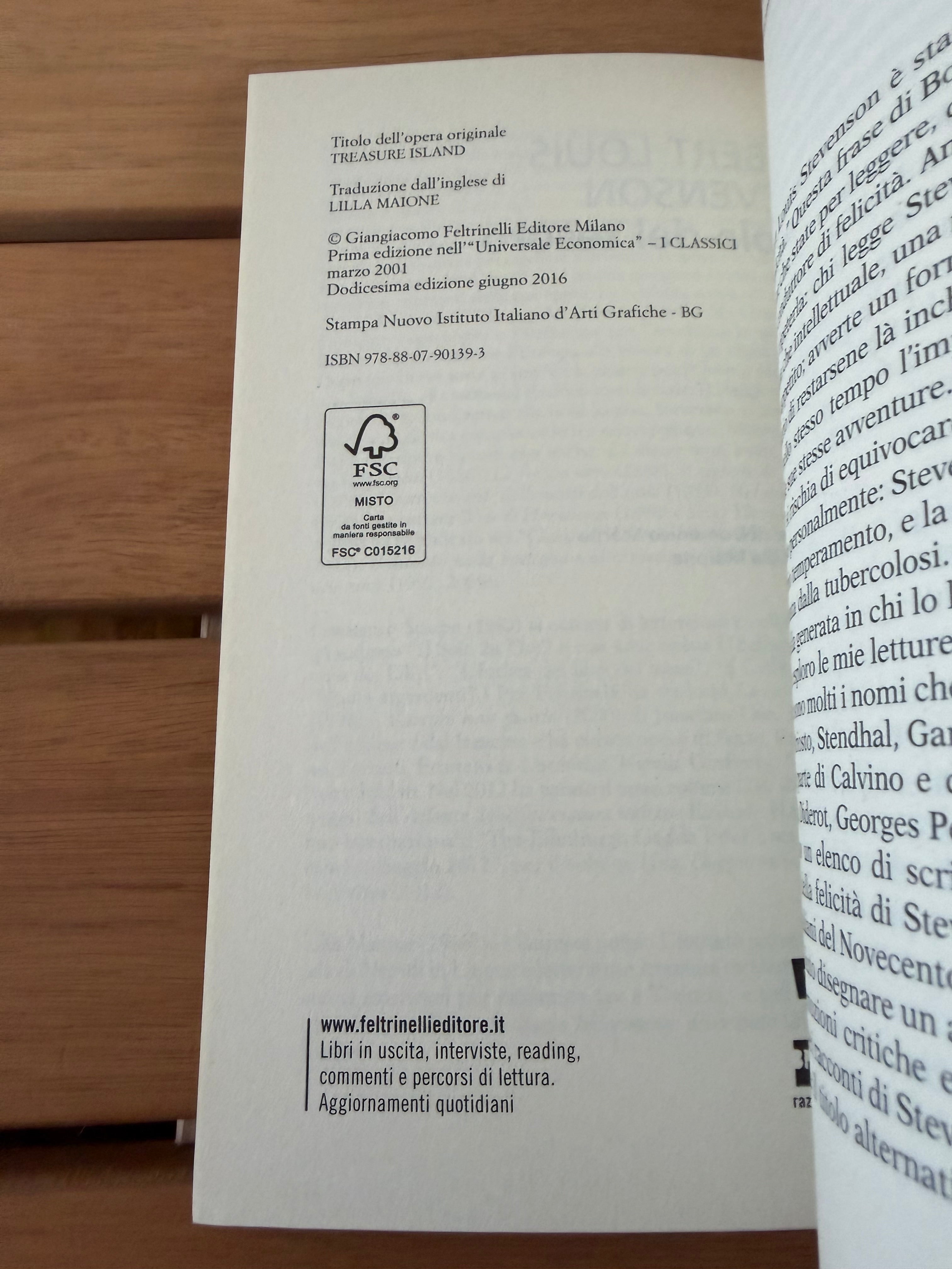 L'isola del tesoro - Robert Louis Stevenson