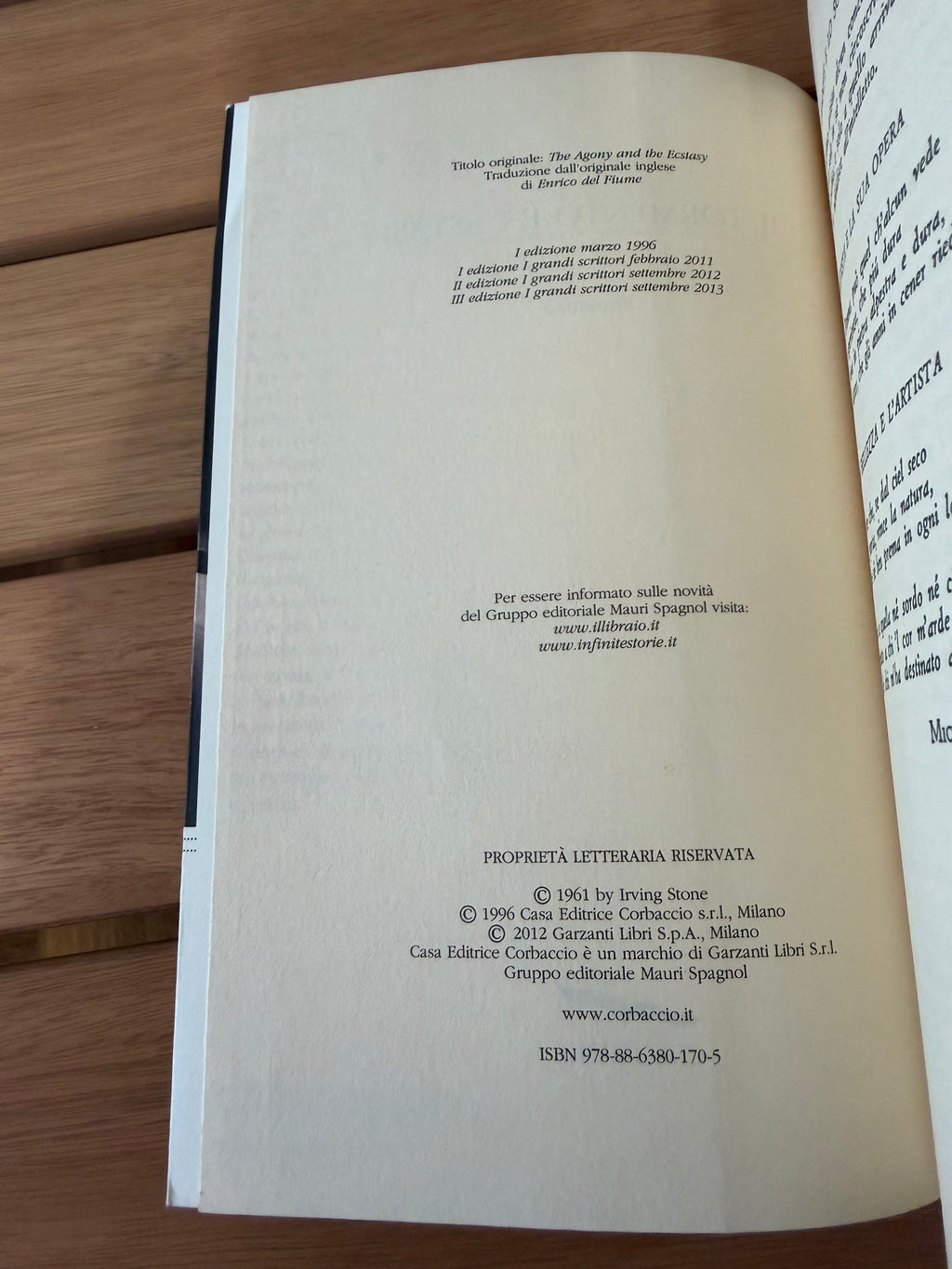 Il tormento e l'estasi - Il romanzo di Michalangelo - Irving Stone