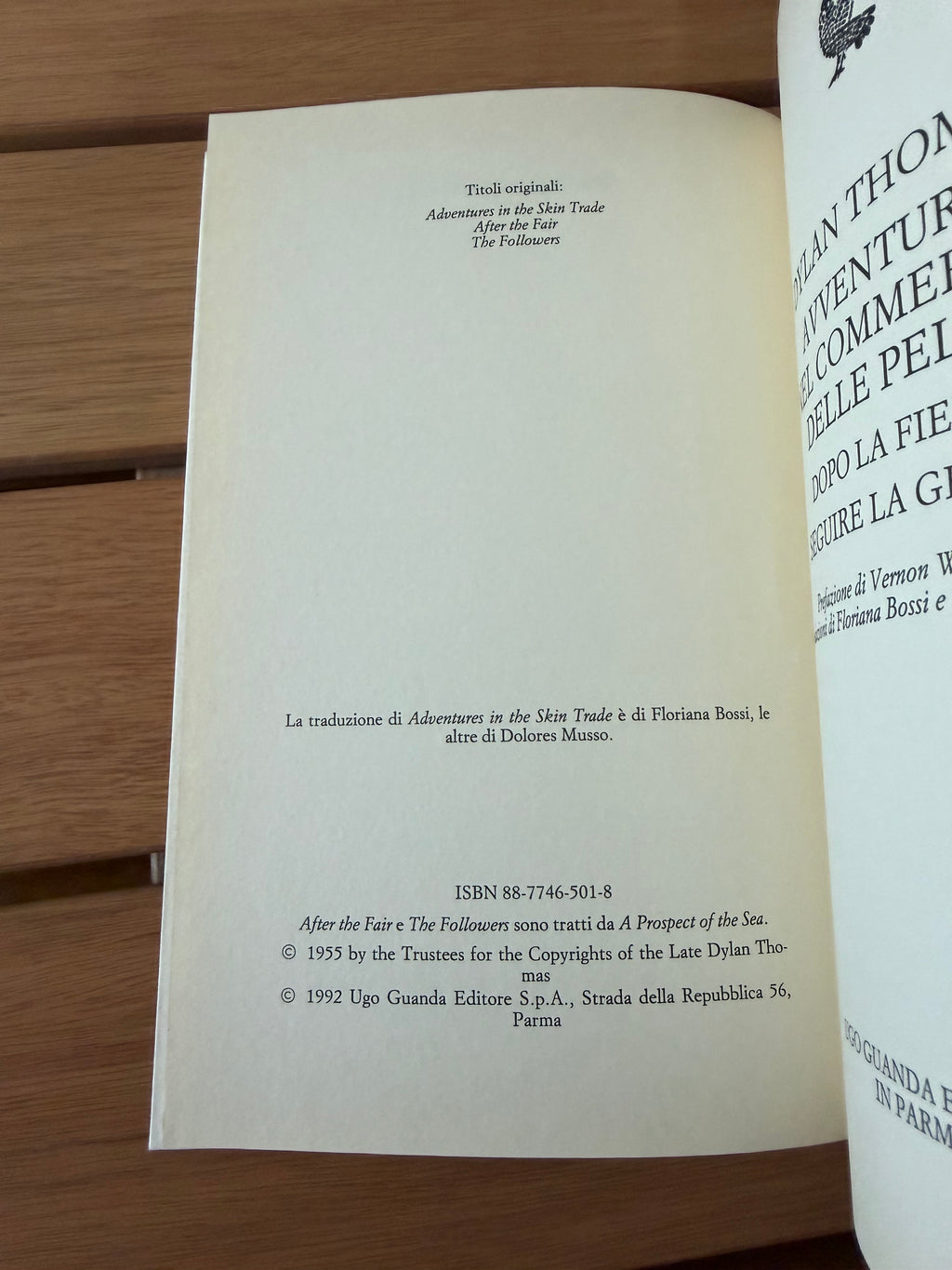 Avventure nel commercio delle pelli - Dylan Thomas