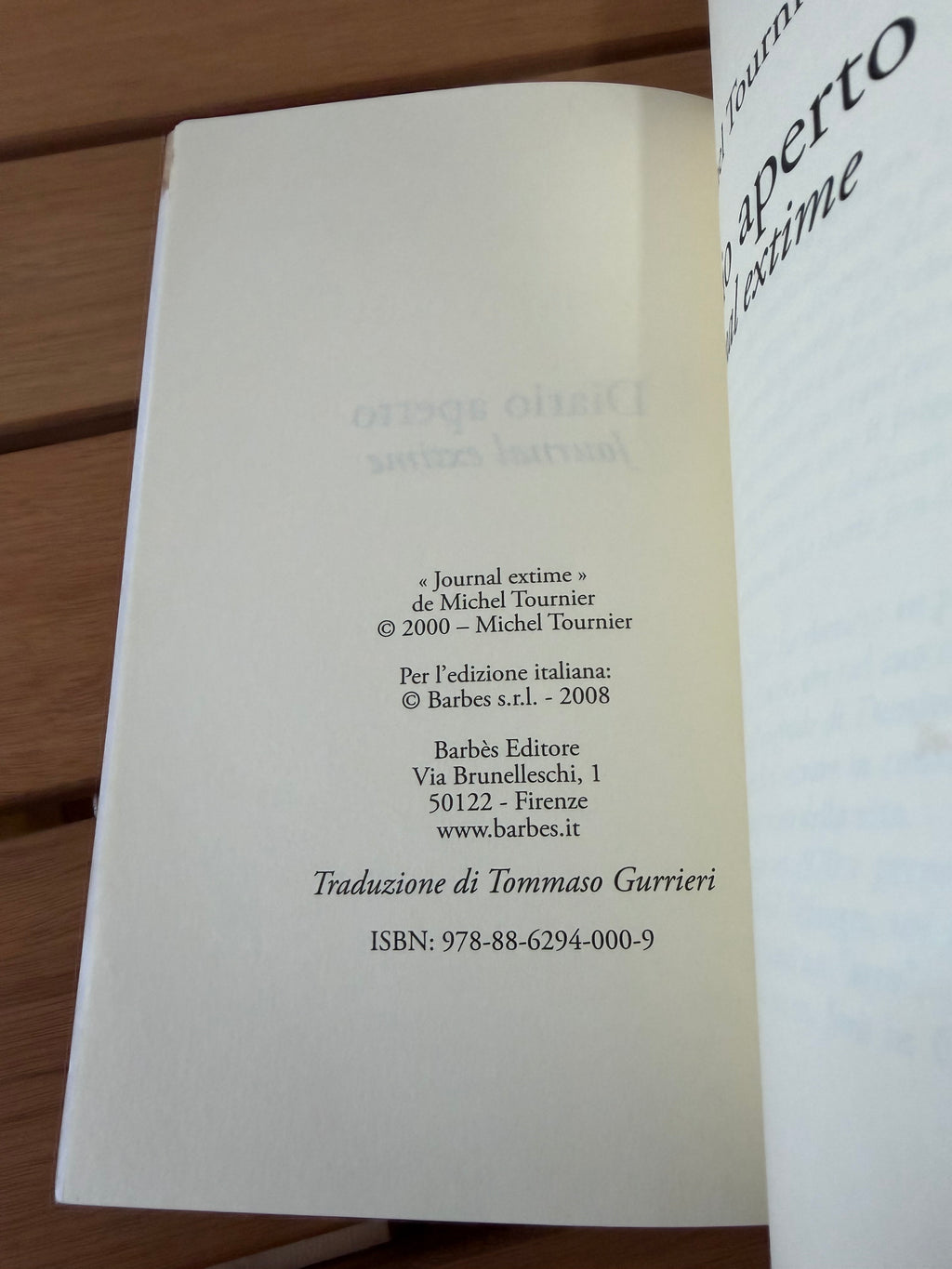 Diario aperto - Michel Tournier