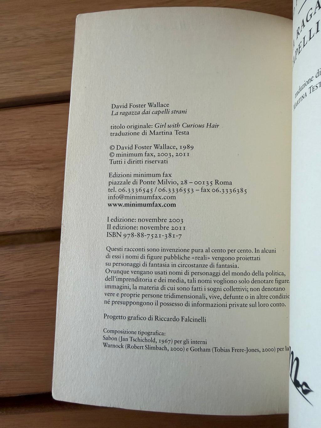 La ragazza dai capelli strani - David Foster Wallace