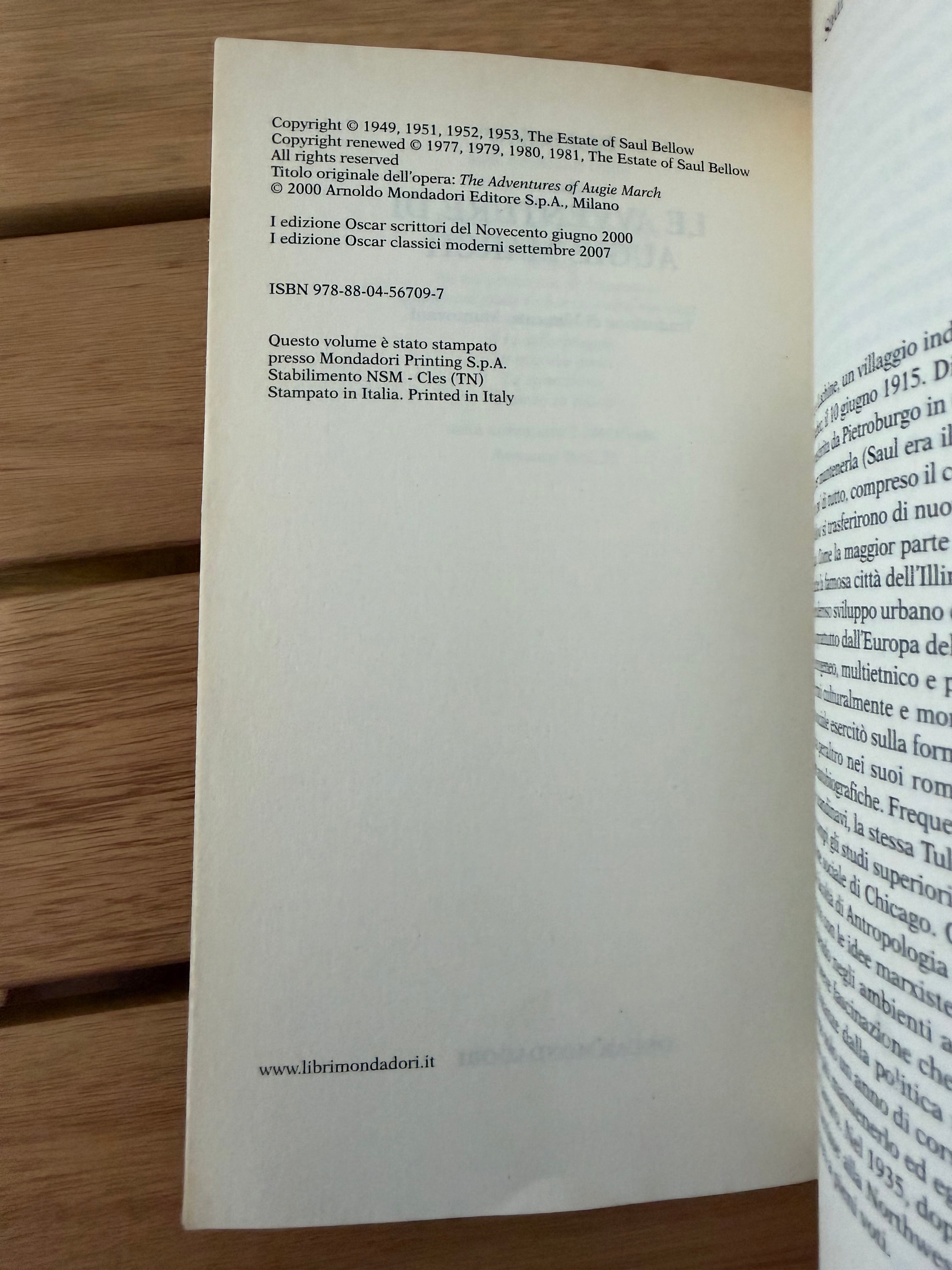 Le avventure di Augie March - Saul Bellow