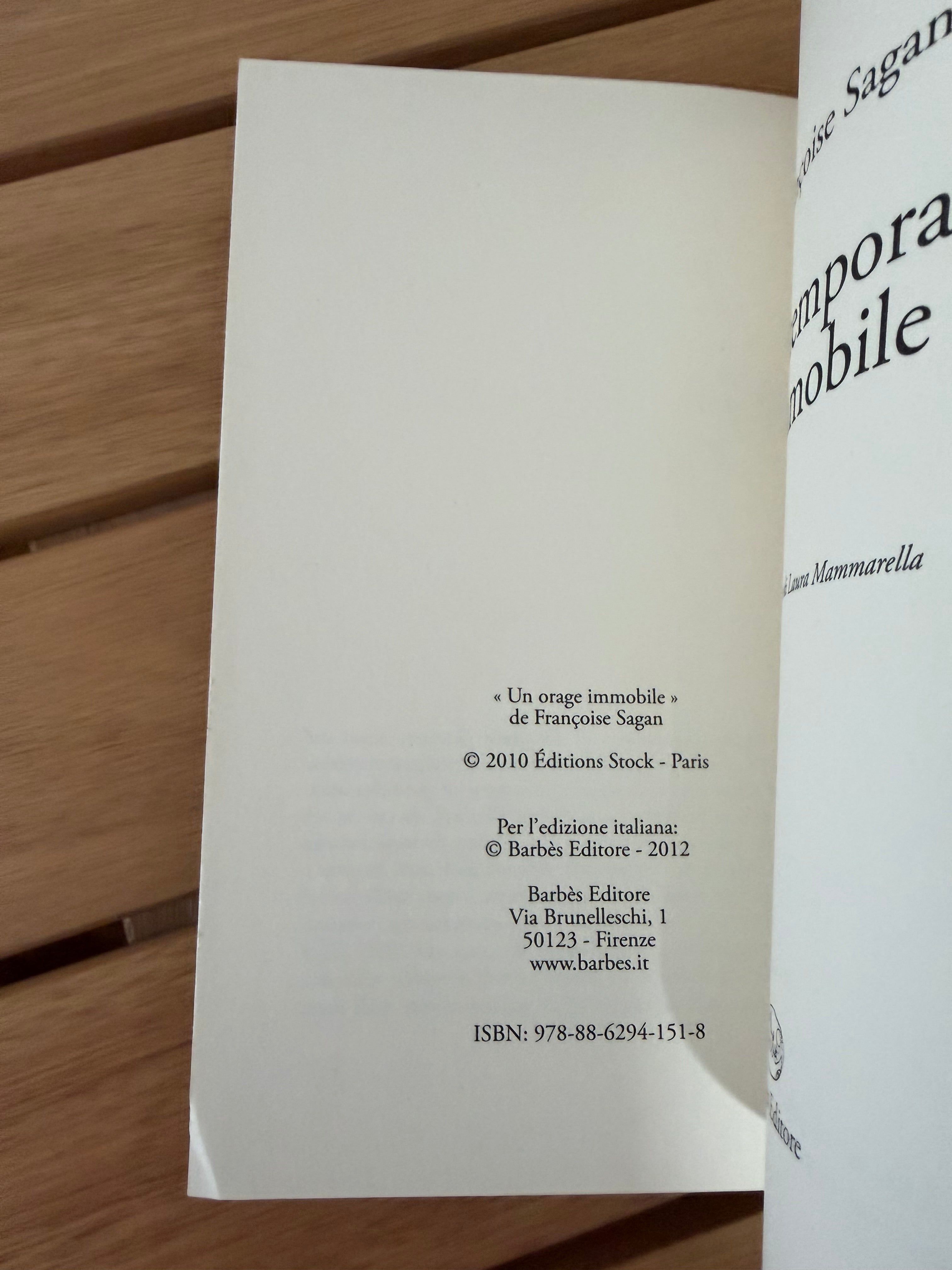 Un temporale immobile - Françoise Sagan