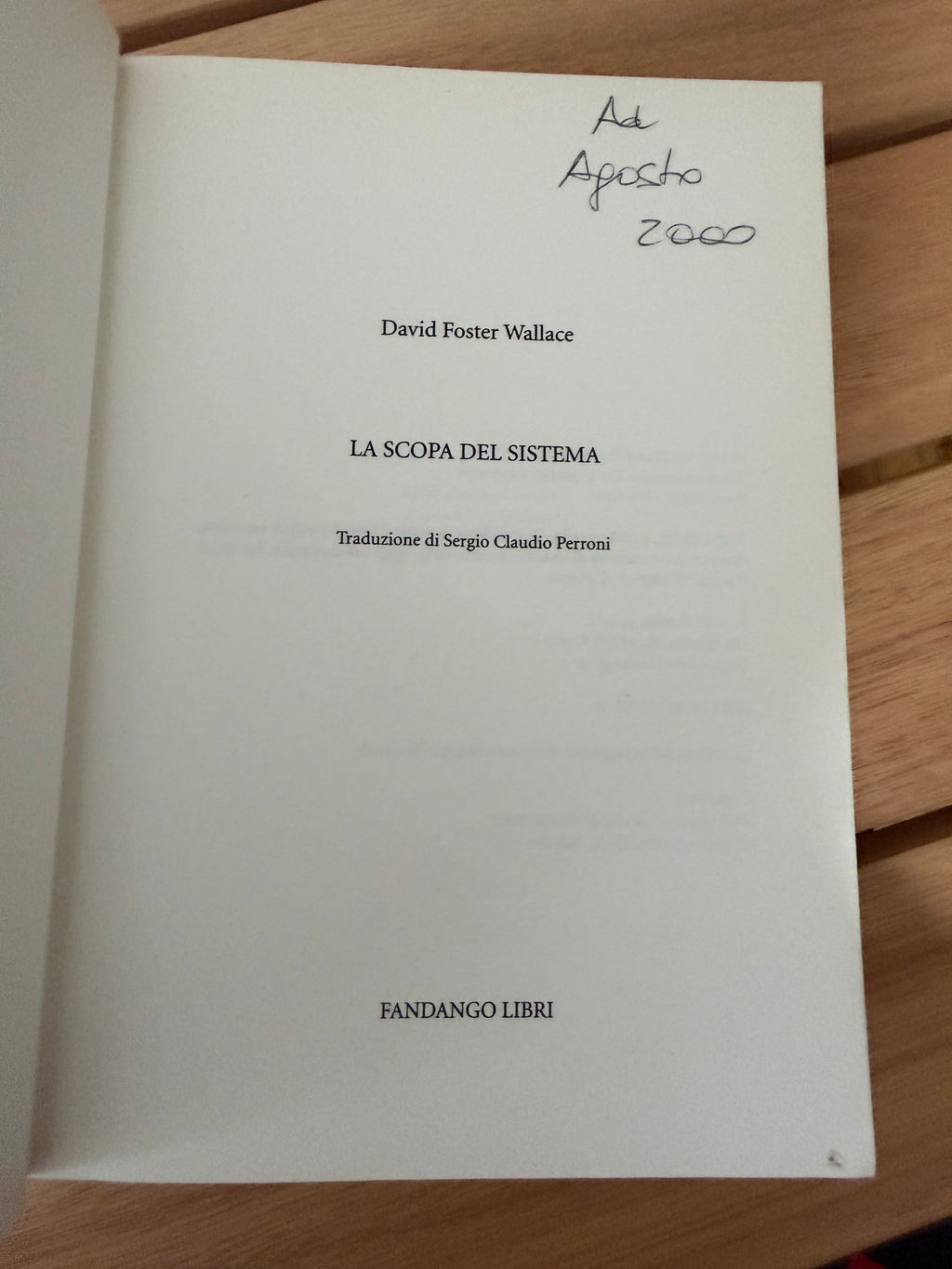 La scopa del sistema - David Foster Wallace