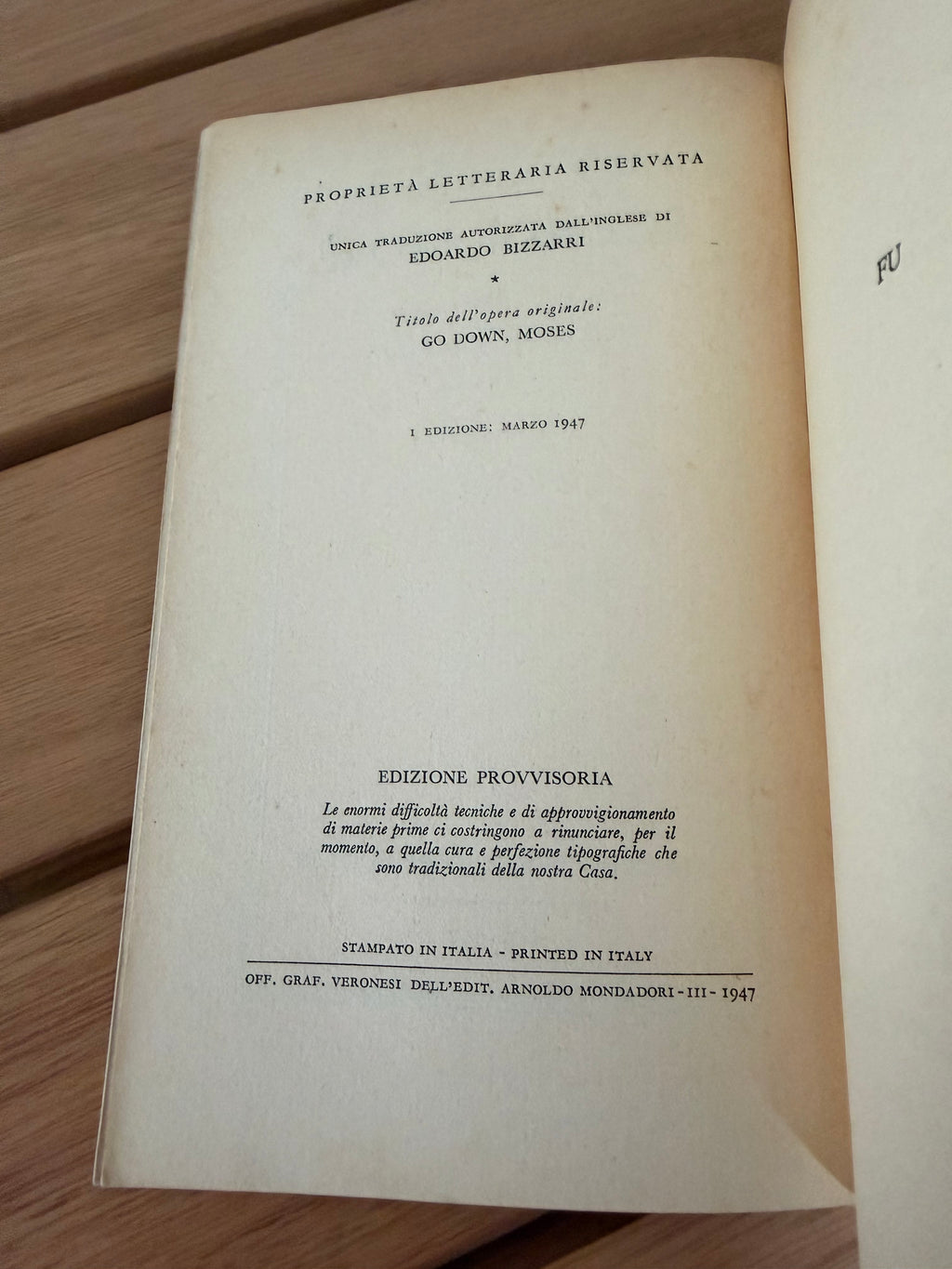 Scendi, Mosè - William Faulkner