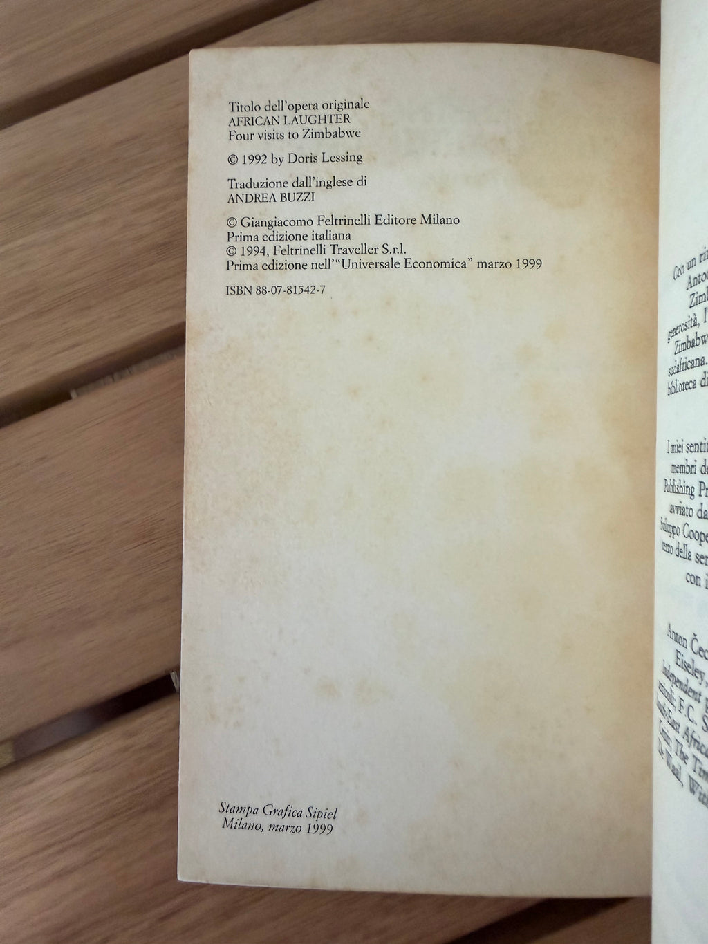 Sorriso africano: Quattro visite nello Zimbabwe - Doris Lessing
