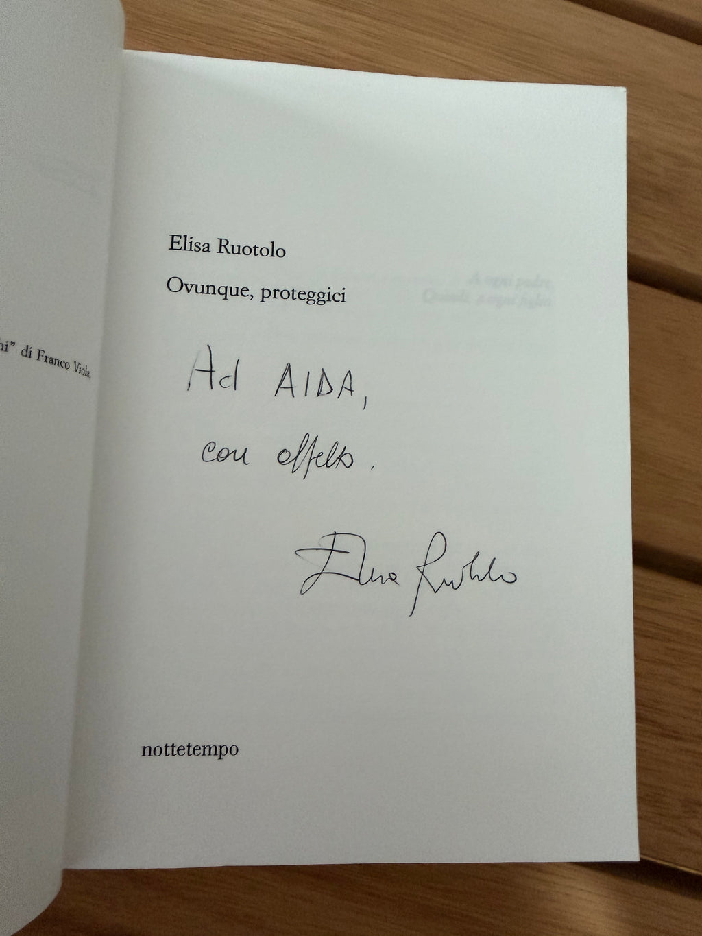 Ovunque, proteggici - Elisa Ruotolo [Autografato]