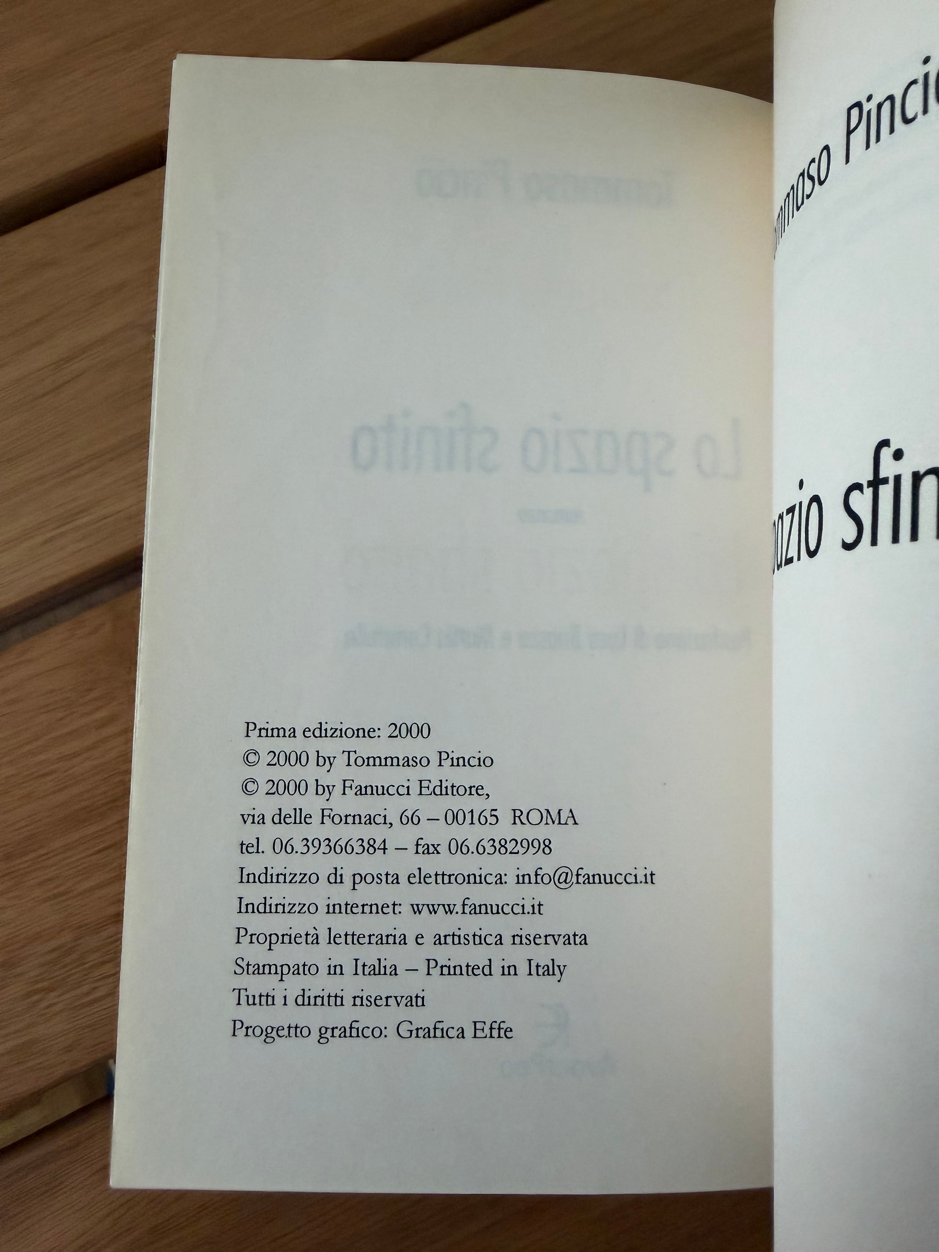 La spazio sfinito - Tommaso Pincio