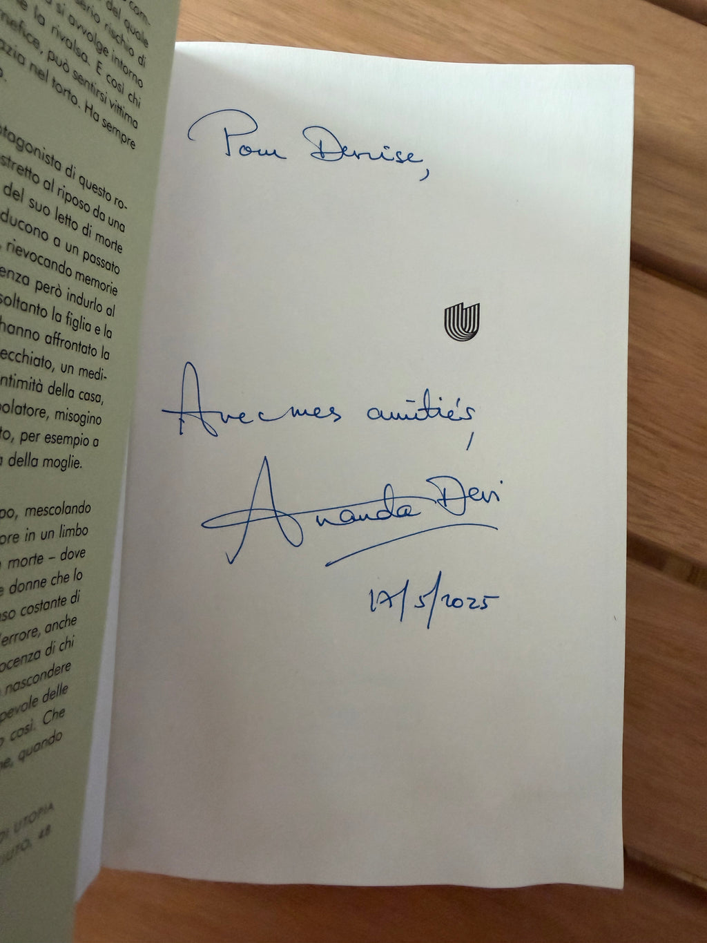 Il sari verde - Ananda Devi [Autografato]