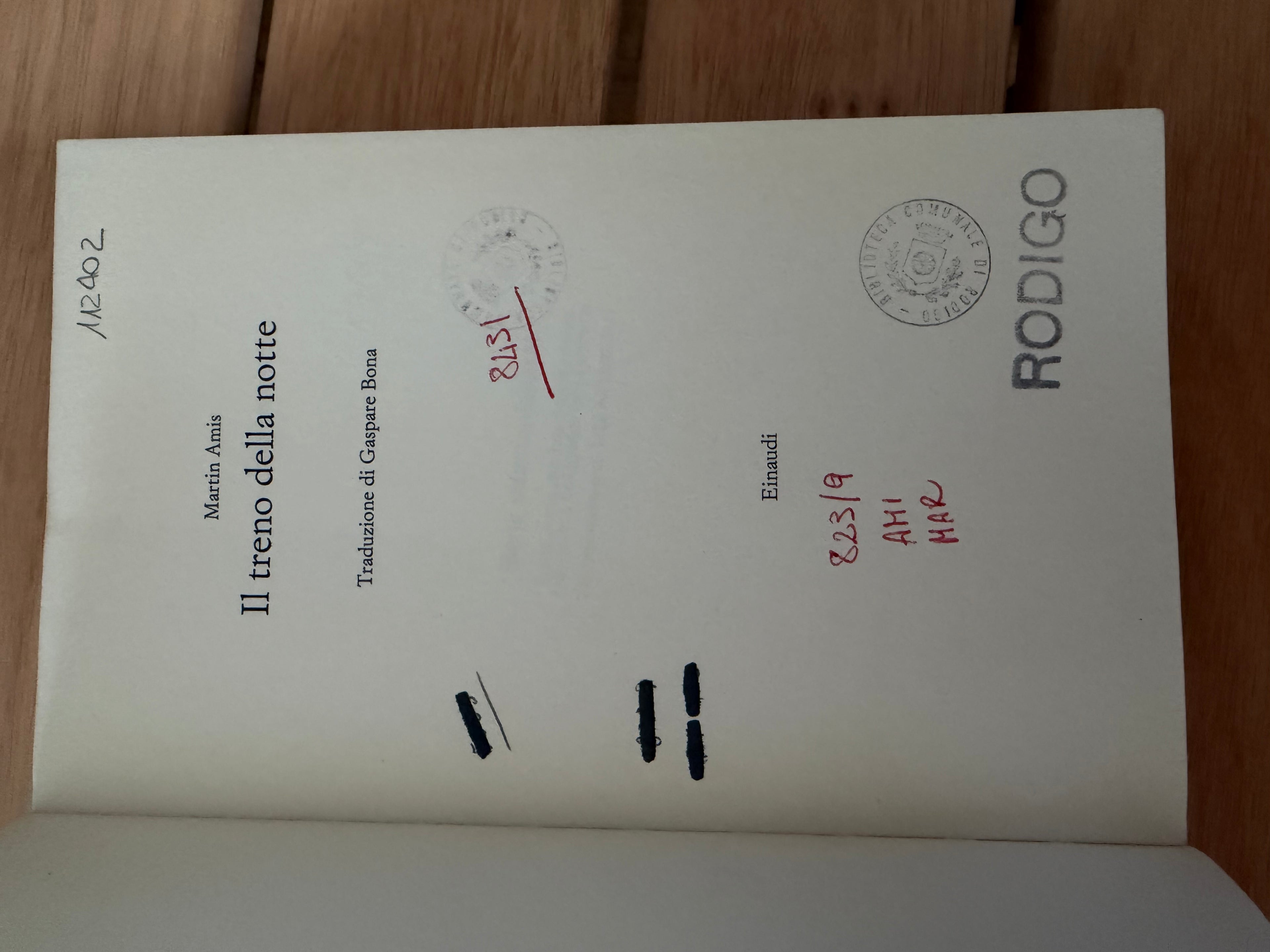 Il treno della notte - Martin Amis
