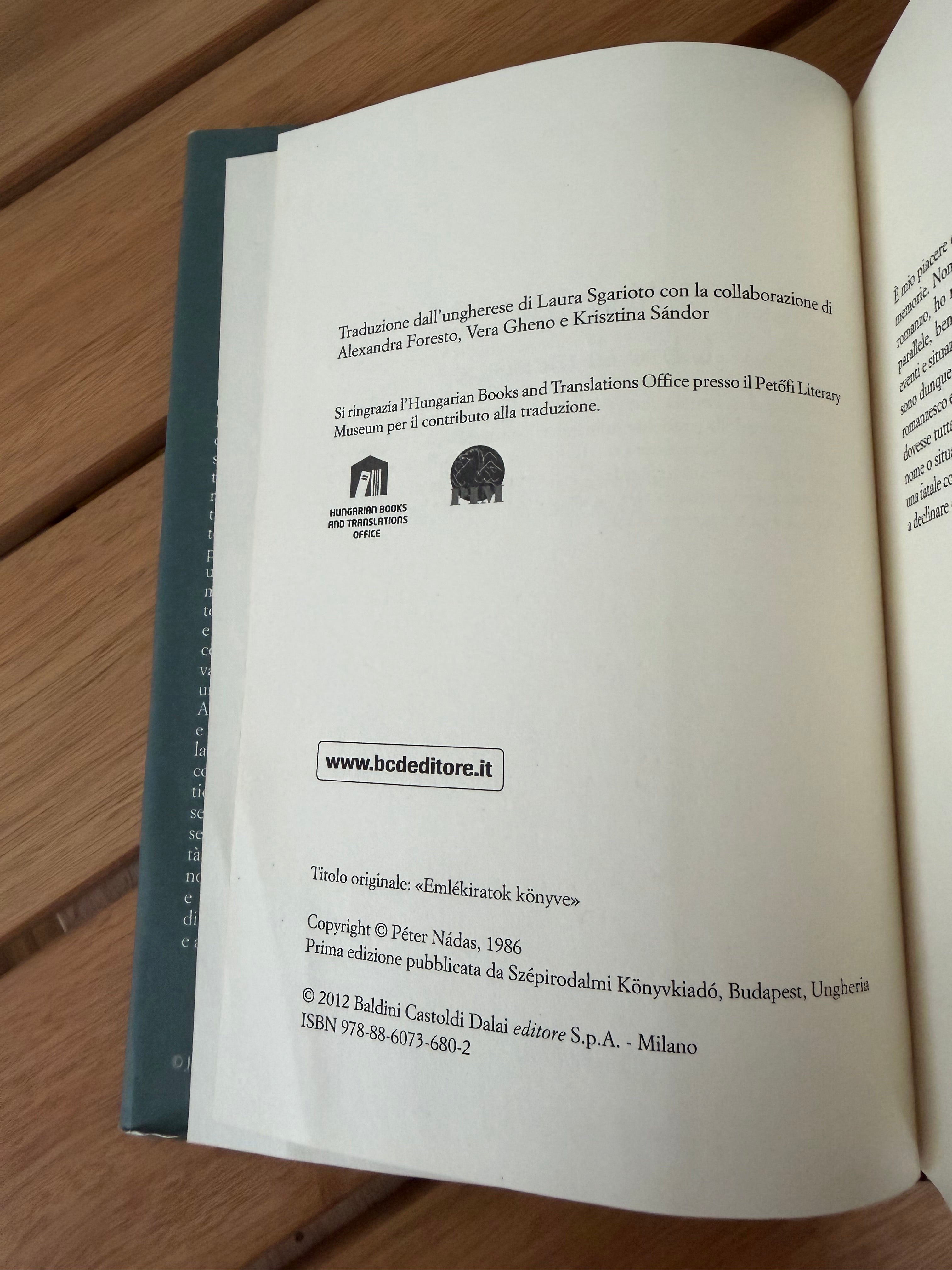 Libro di memorie - Péter Nádas