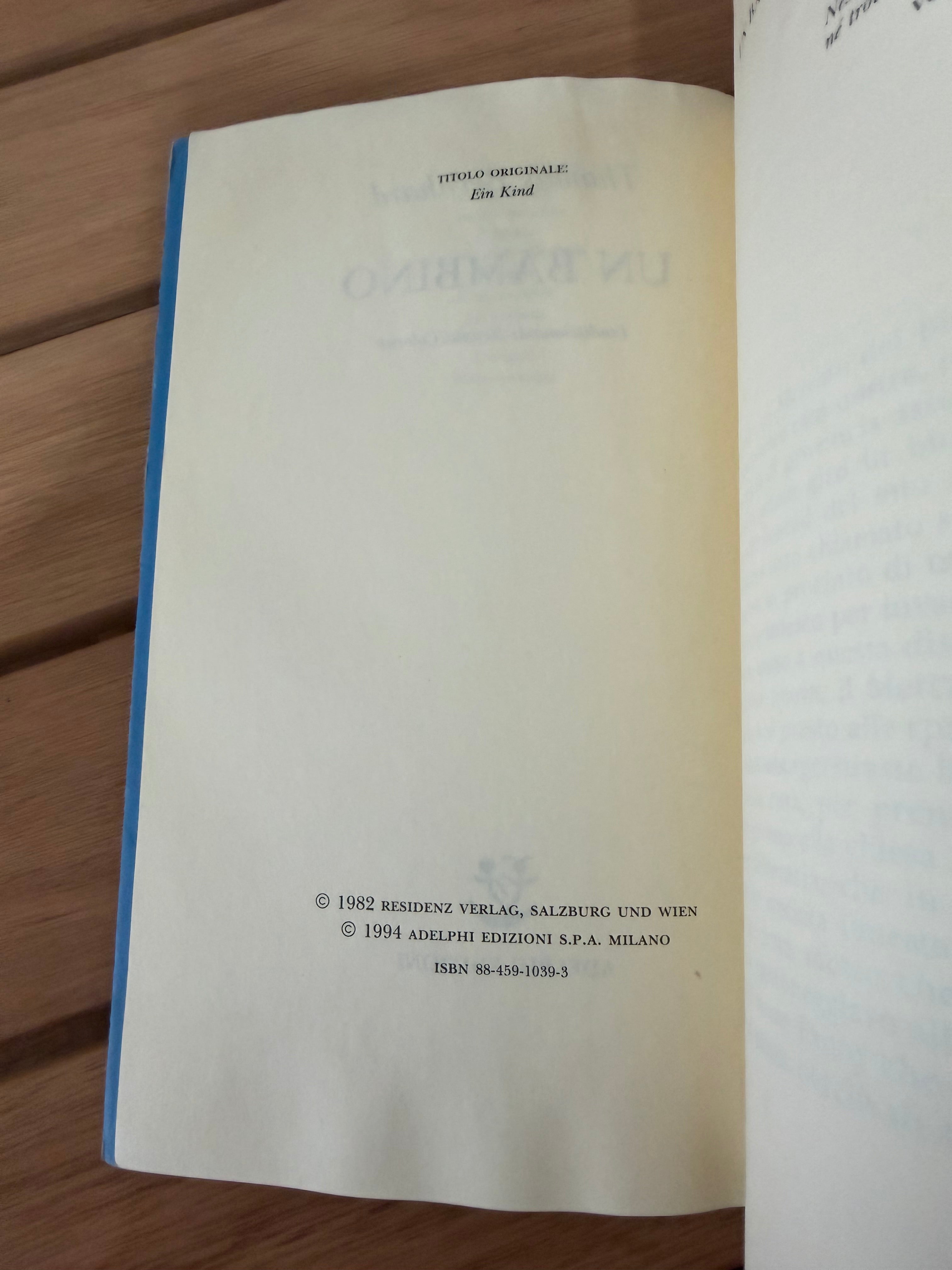 Un bambino - Thomas Bernhard