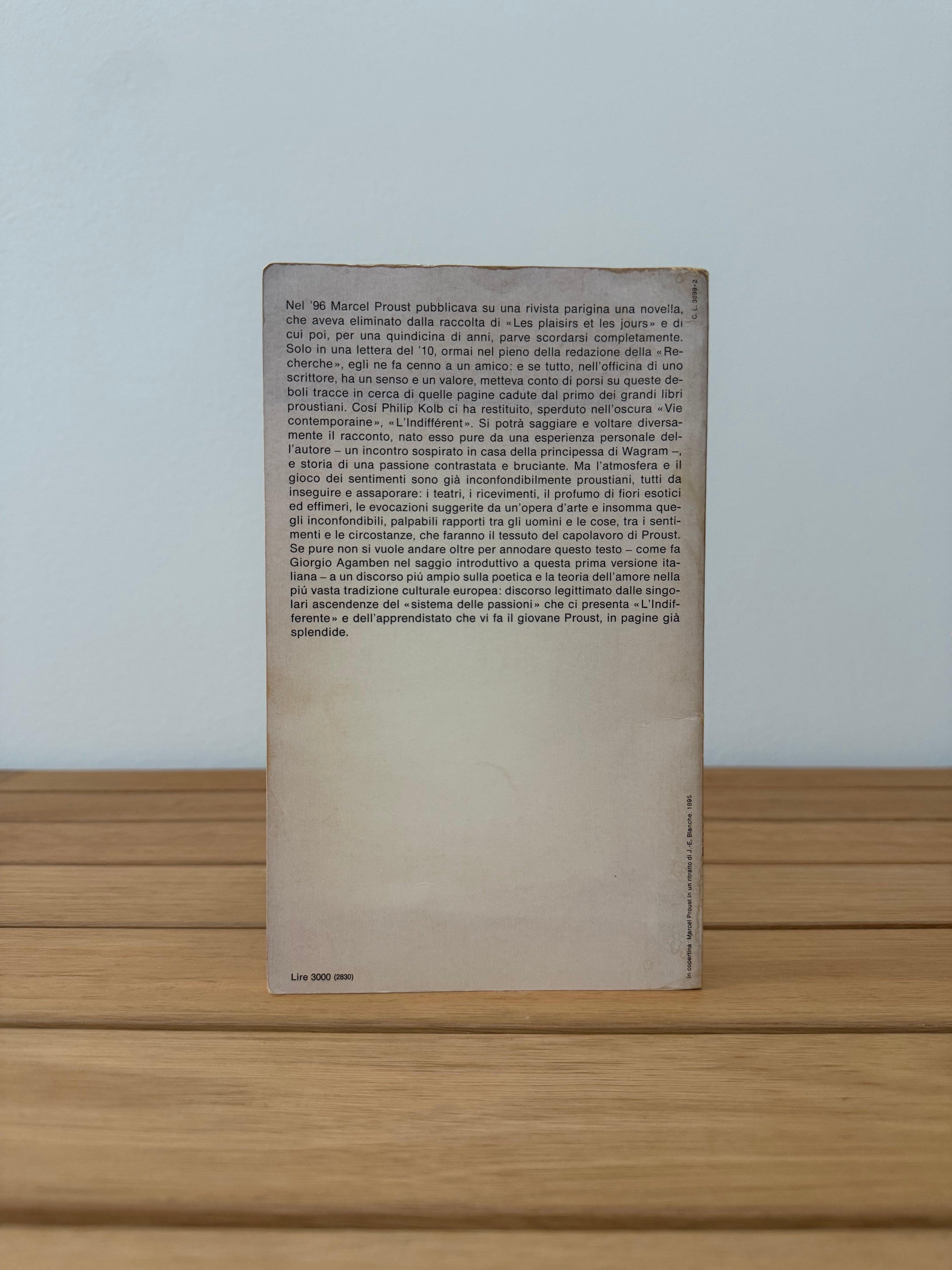 L'indifferente - Marcel Proust