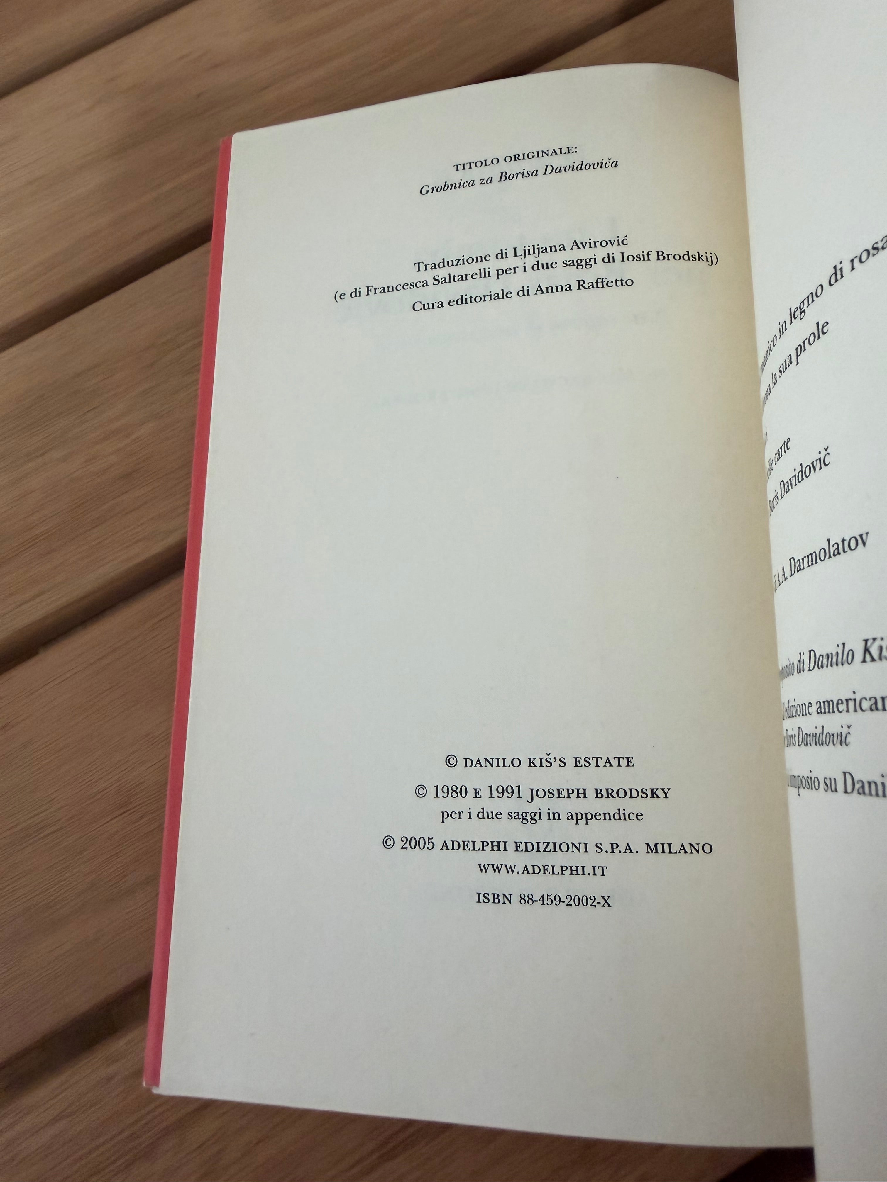 Una tomba per Boris Davidović - Danilo Kiš