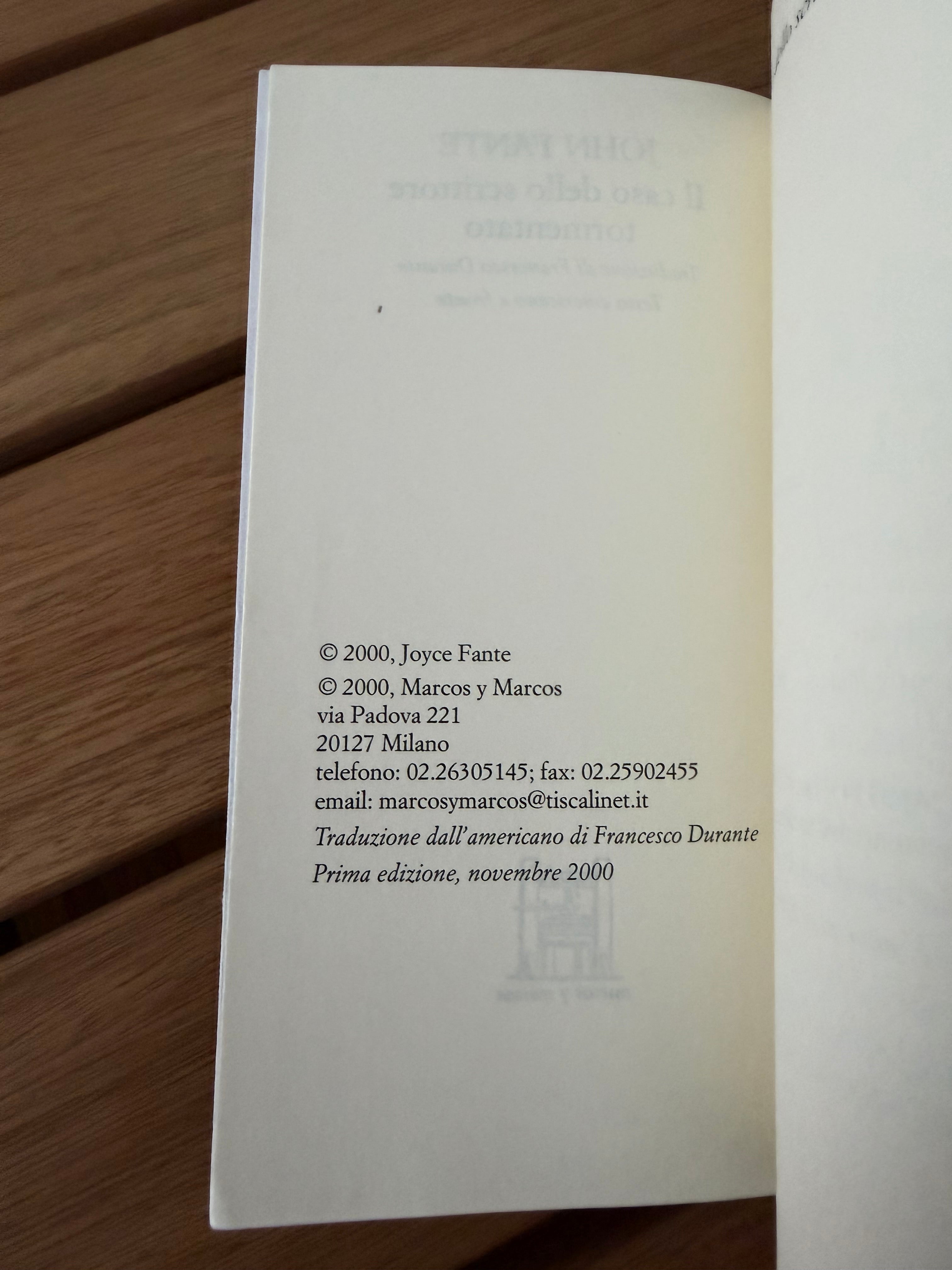 Il caso dello scrittore tormentato - John Fante