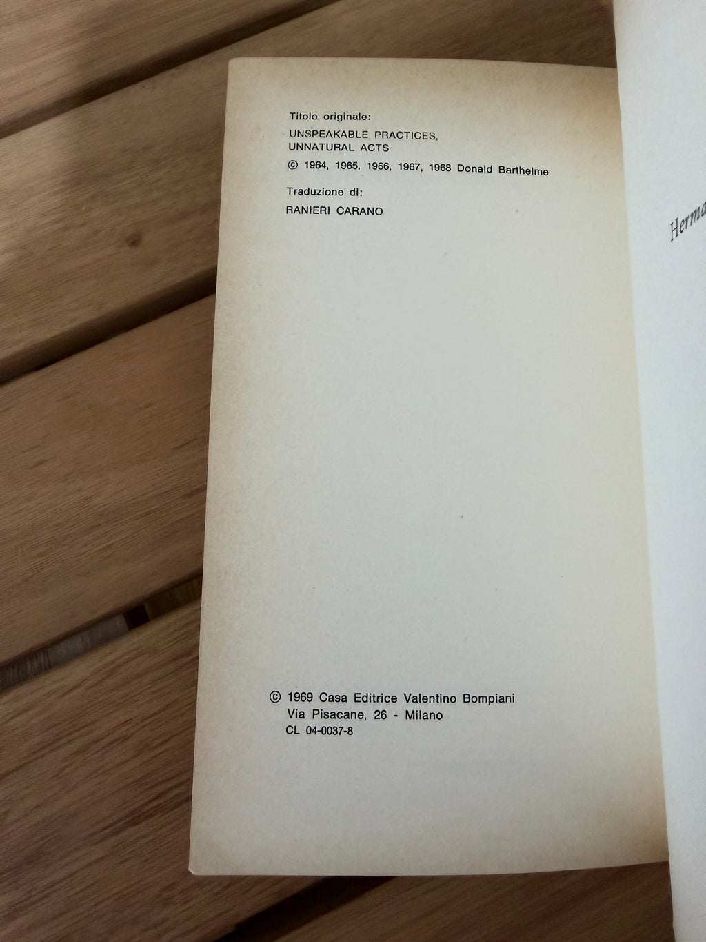Atti innaturali, pratiche innominabili - Donald Barthelme