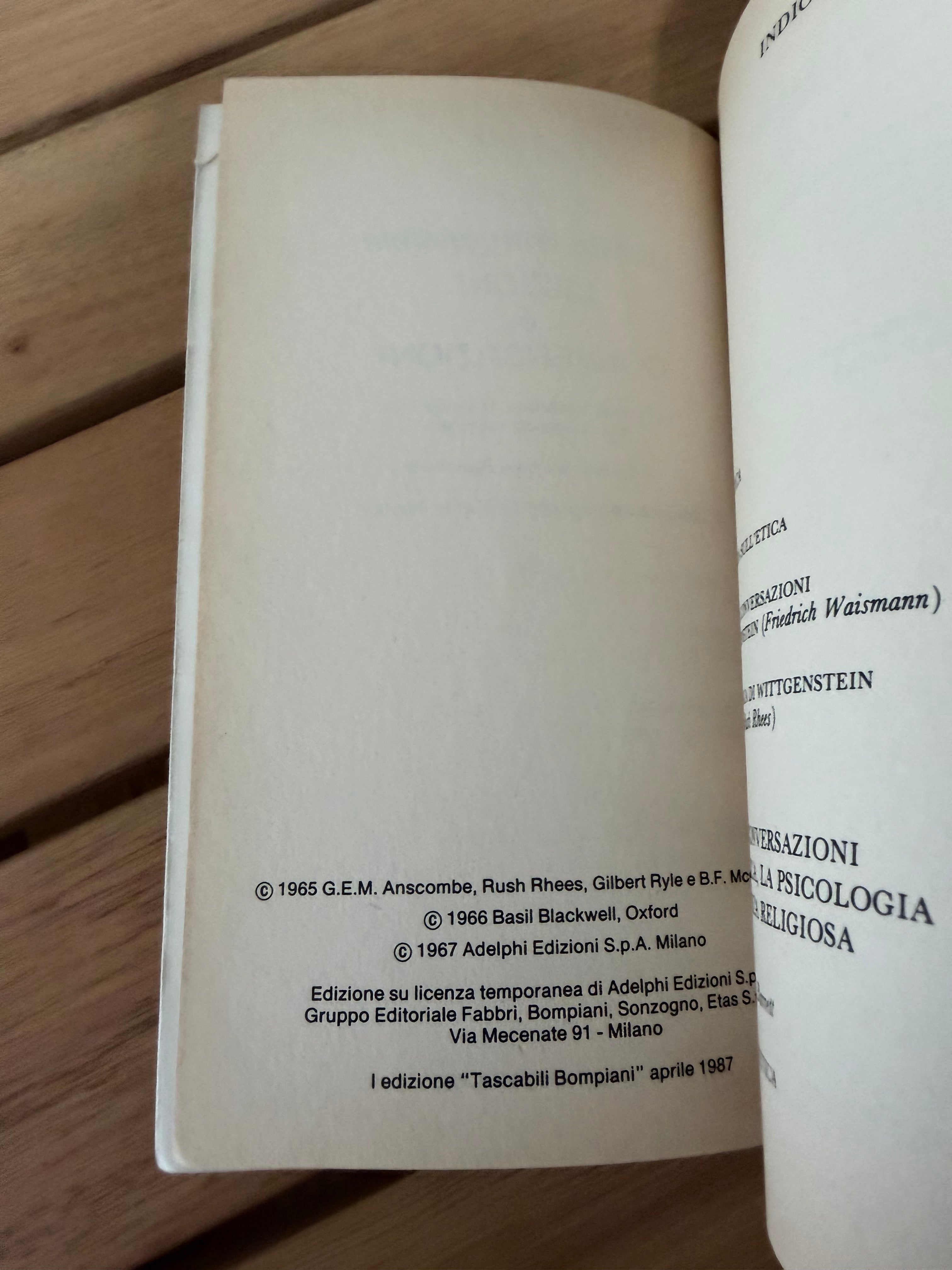 Lezioni e conversazioni - Ludwig Wittgenstein